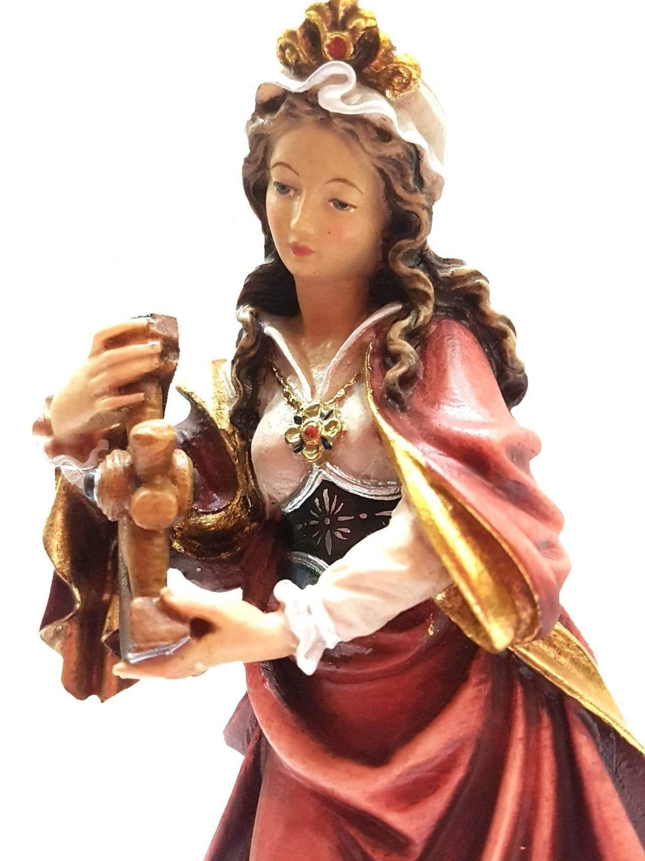 Santa Catarina de Madeira Italiana 20 cm-TerraCotta Arte Sacra
