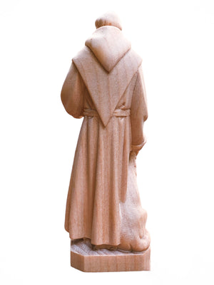 São Francisco com Lobo em Madeira 13 cm-TerraCotta Arte Sacra