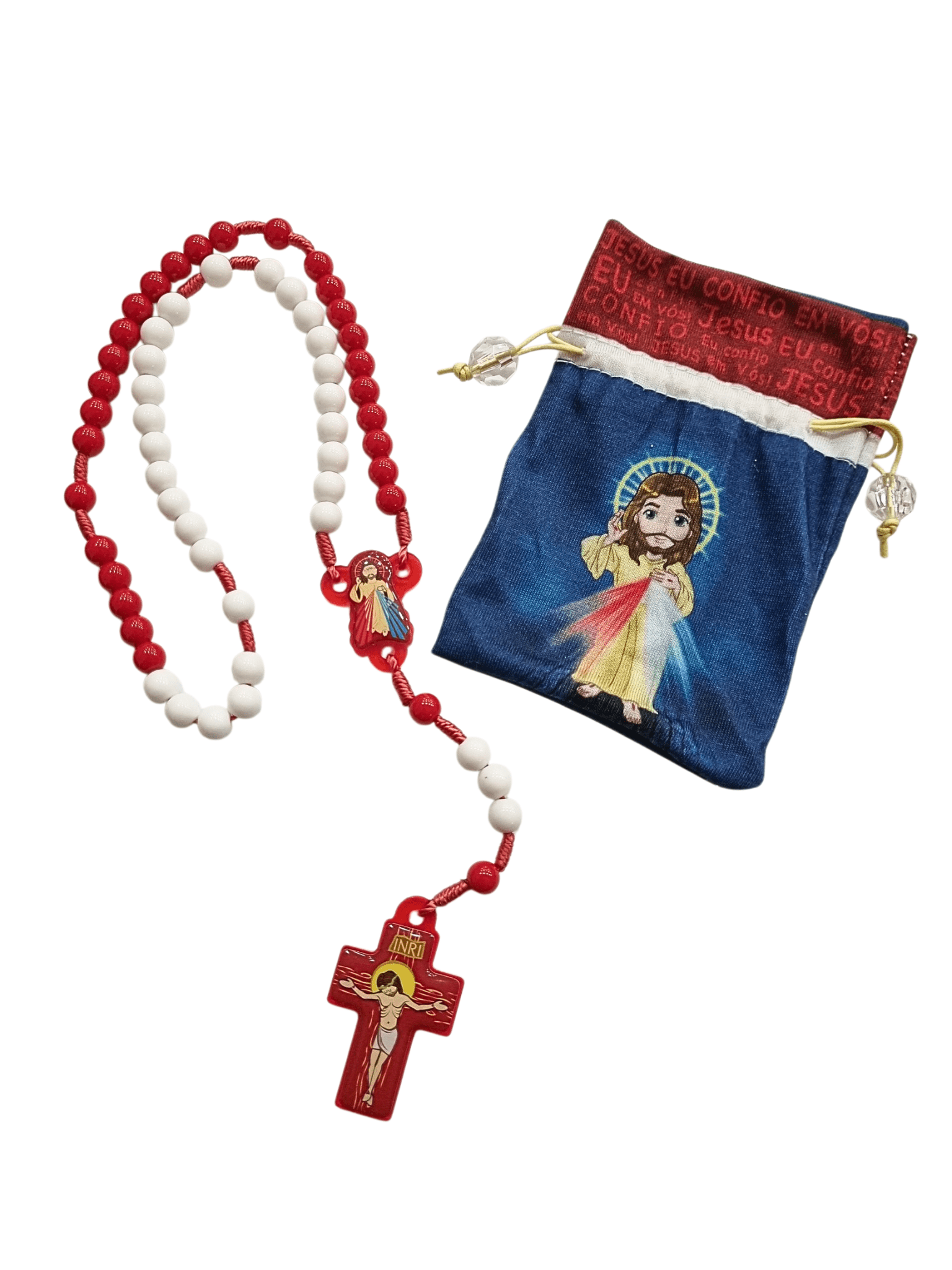 Terço Infantil Jesus Misericordioso-TerraCotta Arte Sacra