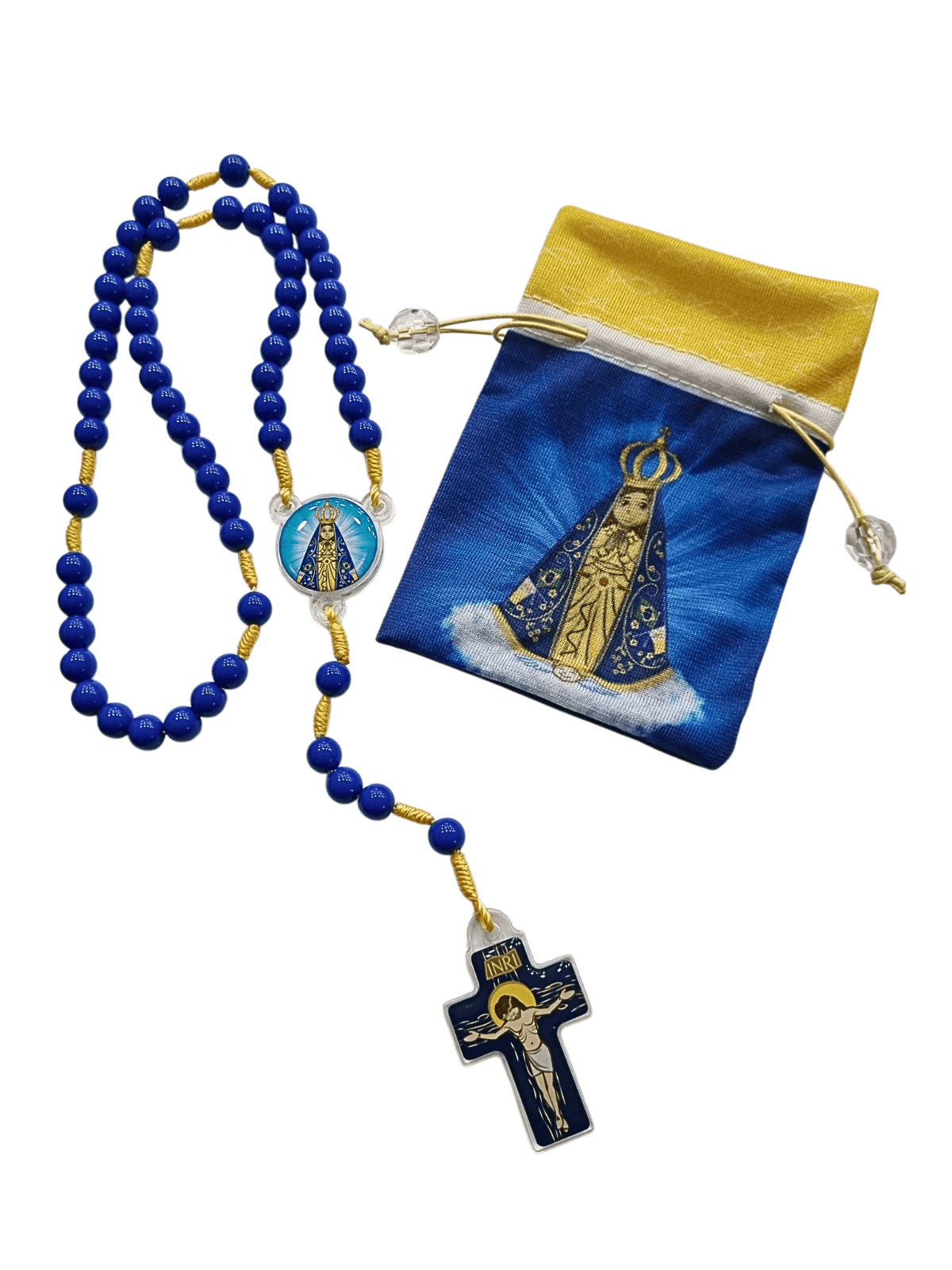 Terço Infantil Nossa Senhora Aparecida-TerraCotta Arte Sacra