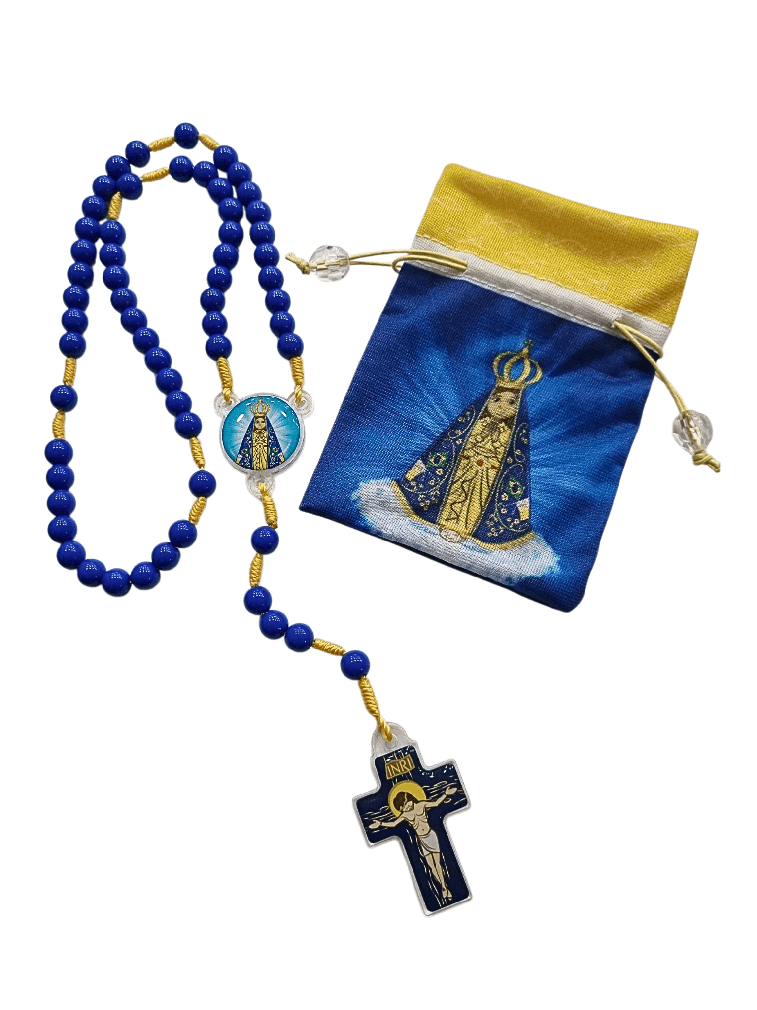 Terço Infantil Nossa Senhora Aparecida-TerraCotta Arte Sacra