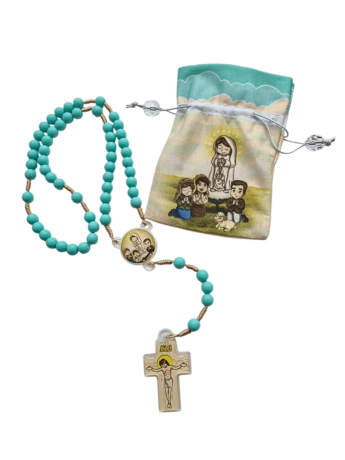 Terço Infantil Nossa Senhora de Fátima-TerraCotta Arte Sacra