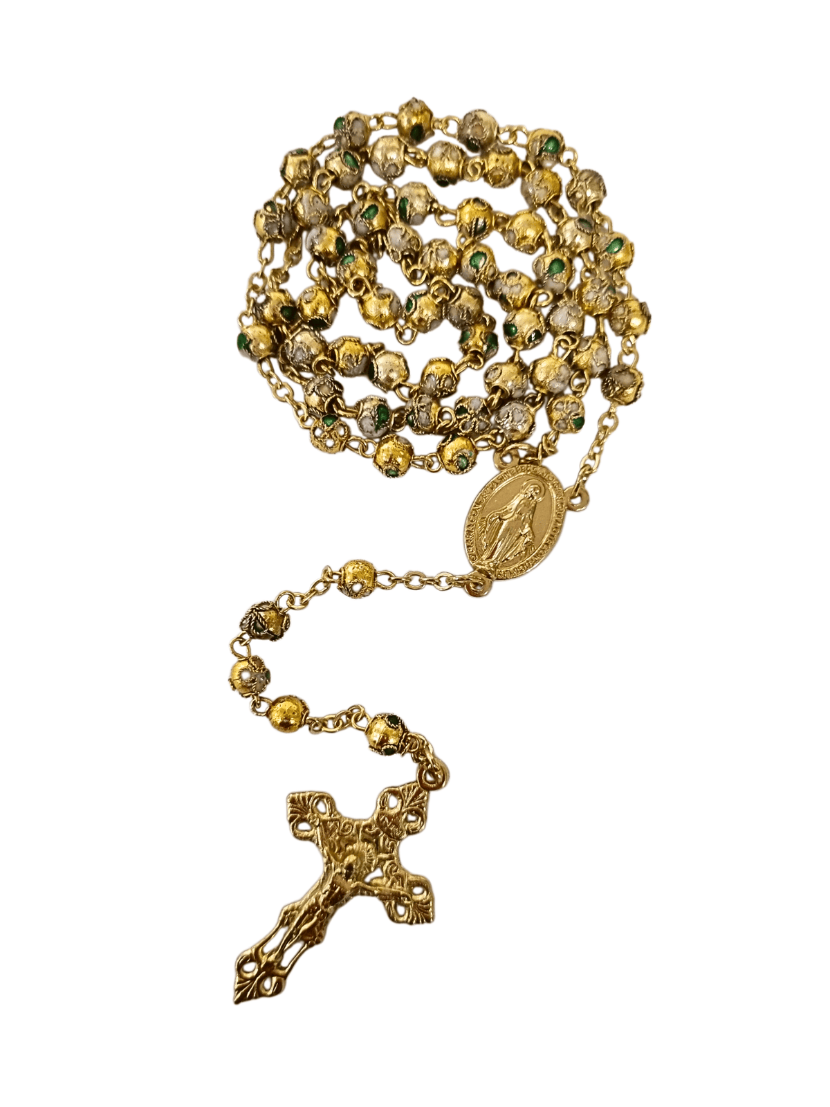 Terço Italiano Cloisonné Amarelo 6 mm-TerraCotta Arte Sacra