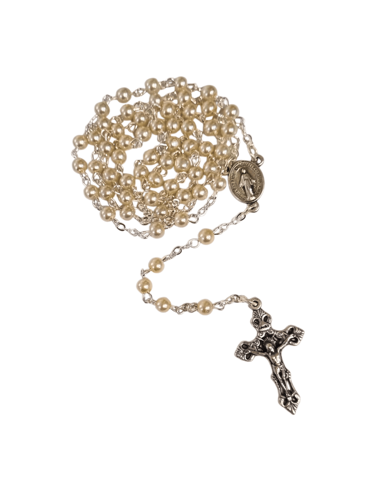 Terço Italiano Perolado 4 mm-TerraCotta Arte Sacra