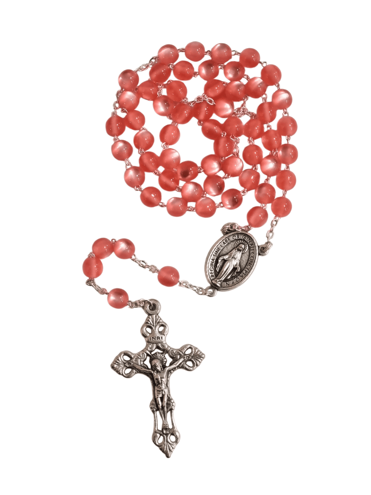 Terço Italiano Perolado Rosa 6 mm-TerraCotta Arte Sacra