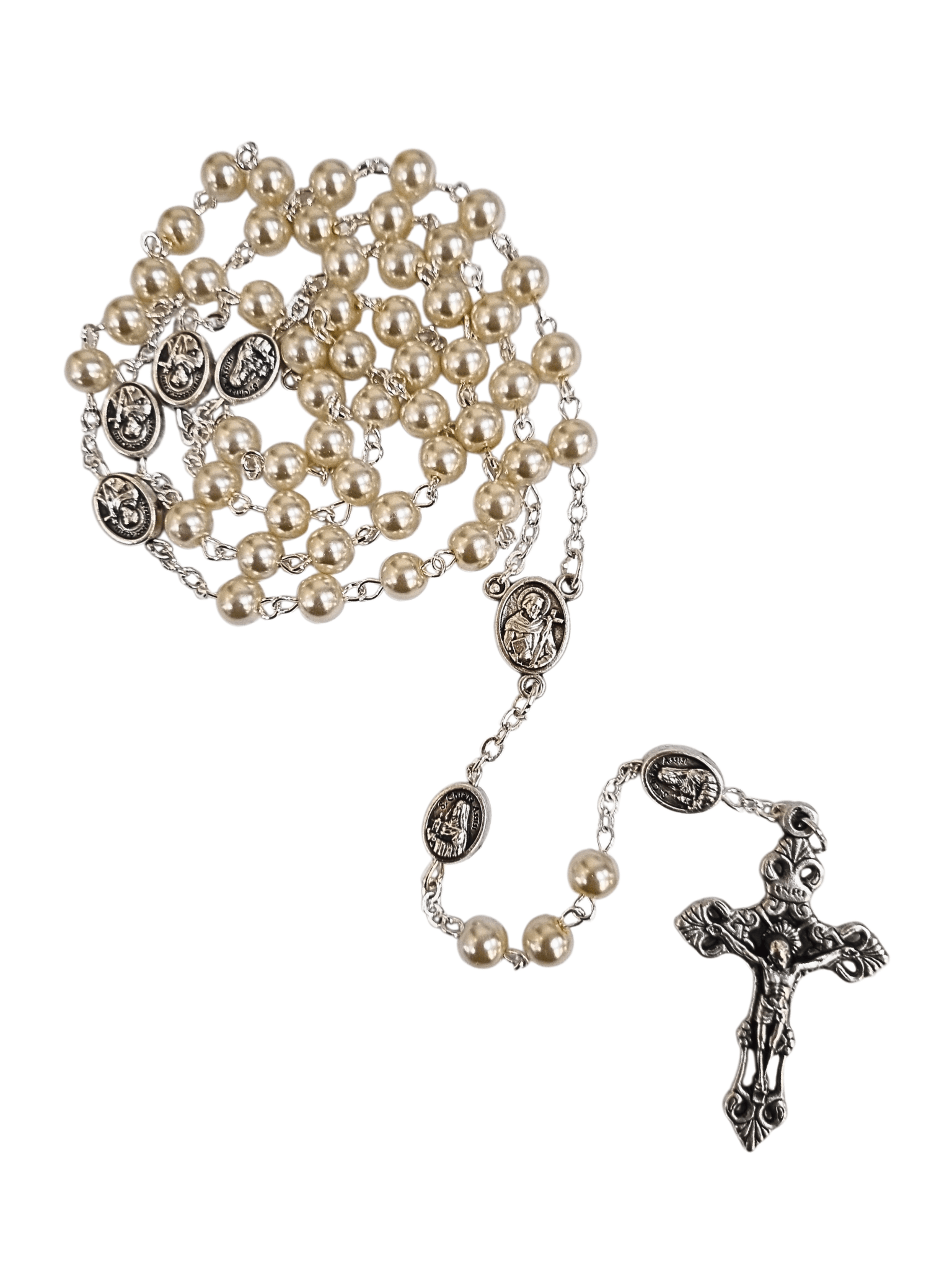 Terço Italiano Perolado São Francisco e Santa Clara 6 mm-TerraCotta Arte Sacra