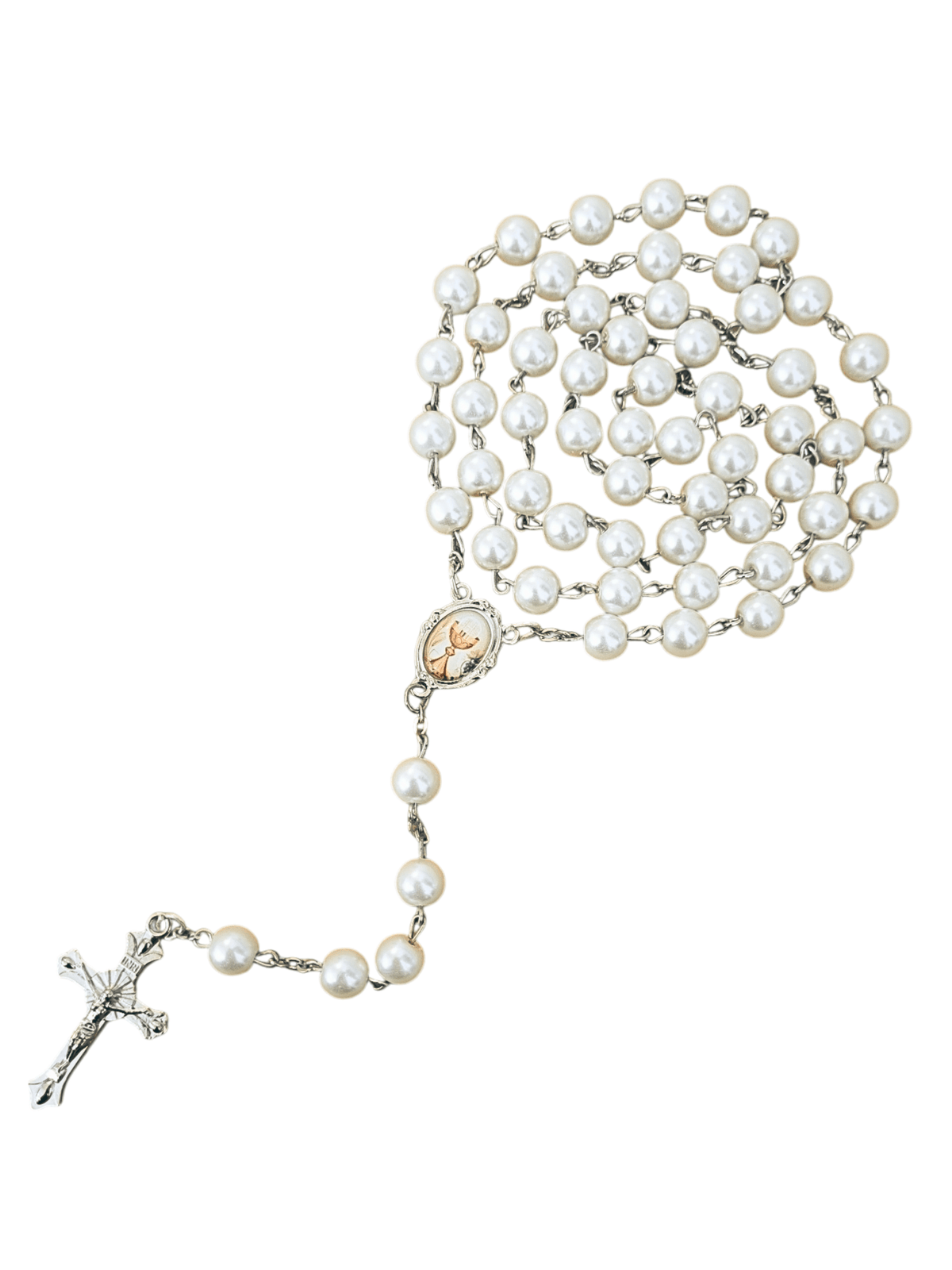 Terço Italiano Primeira Comunhão-TerraCotta Arte Sacra