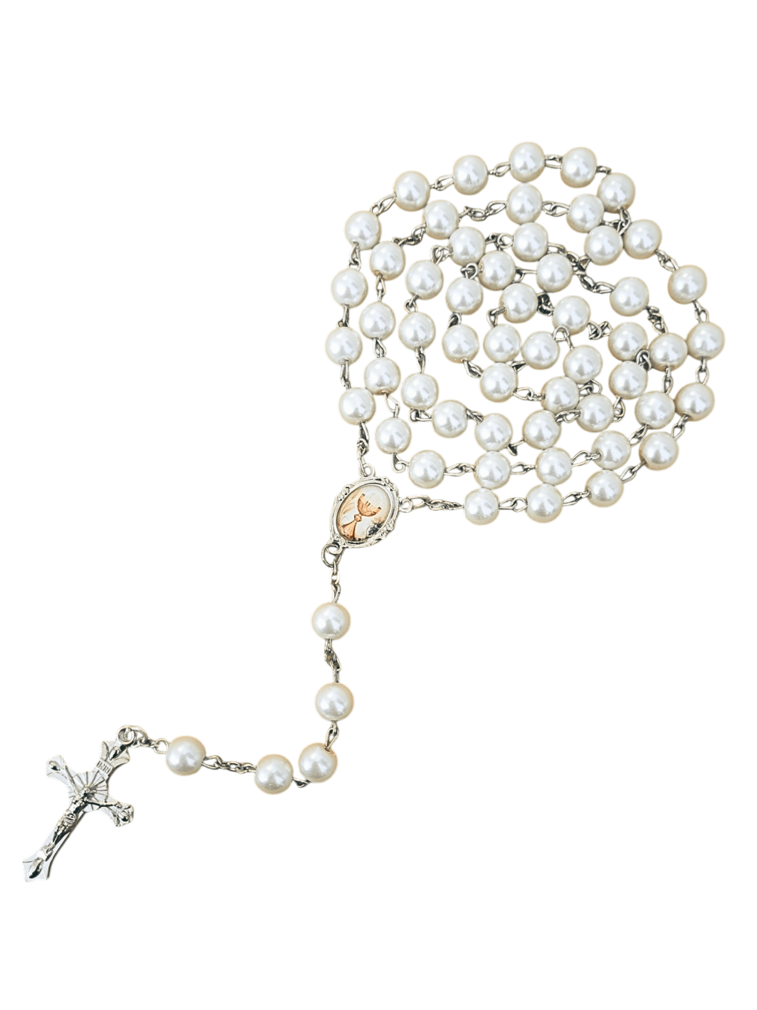 Terço Italiano Primeira Comunhão-TerraCotta Arte Sacra