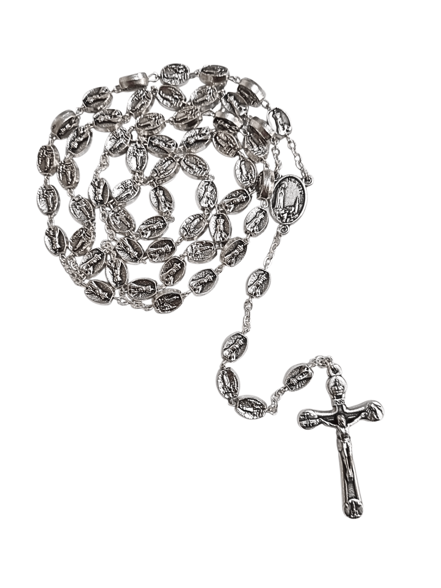 Terço Italiano de Alpaca Nossa Senhora de Fátima 10 mm-TerraCotta Arte Sacra