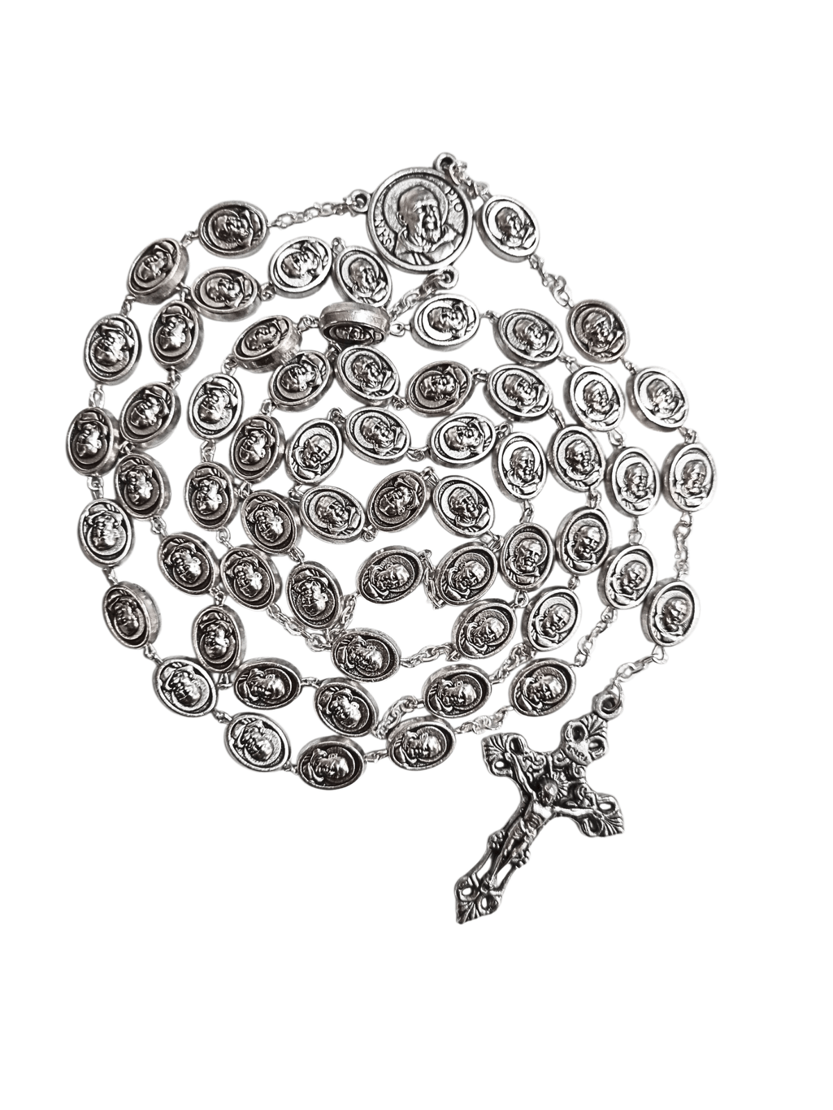 Terço Italiano de Alpaca Padre Pio 10 mm-TerraCotta Arte Sacra