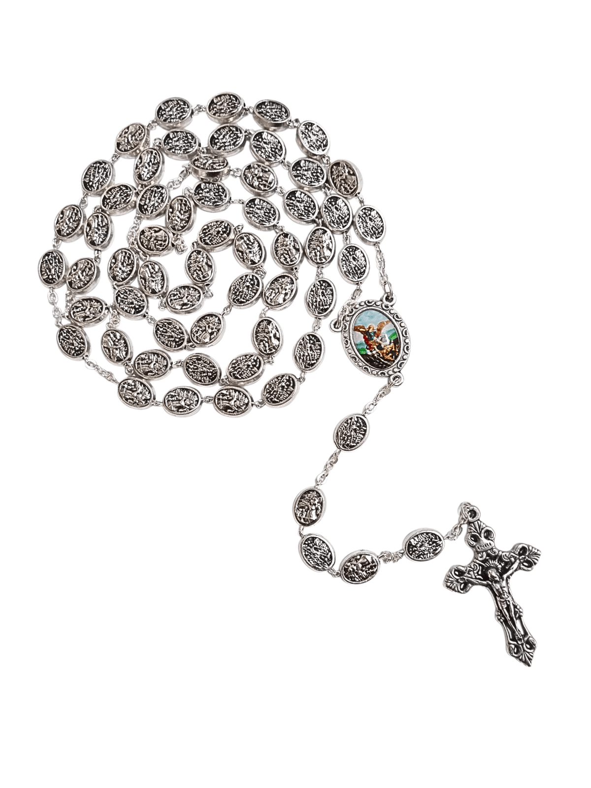 Terço Italiano de Alpaca São Miguel 10 mm-TerraCotta Arte Sacra