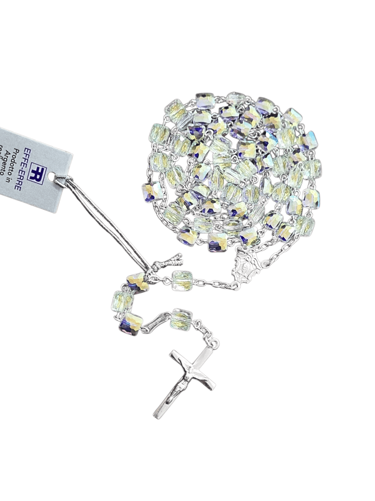 Terço Italiano de Cristal Swarovski e Prata 925 6 mm-TerraCotta Arte Sacra