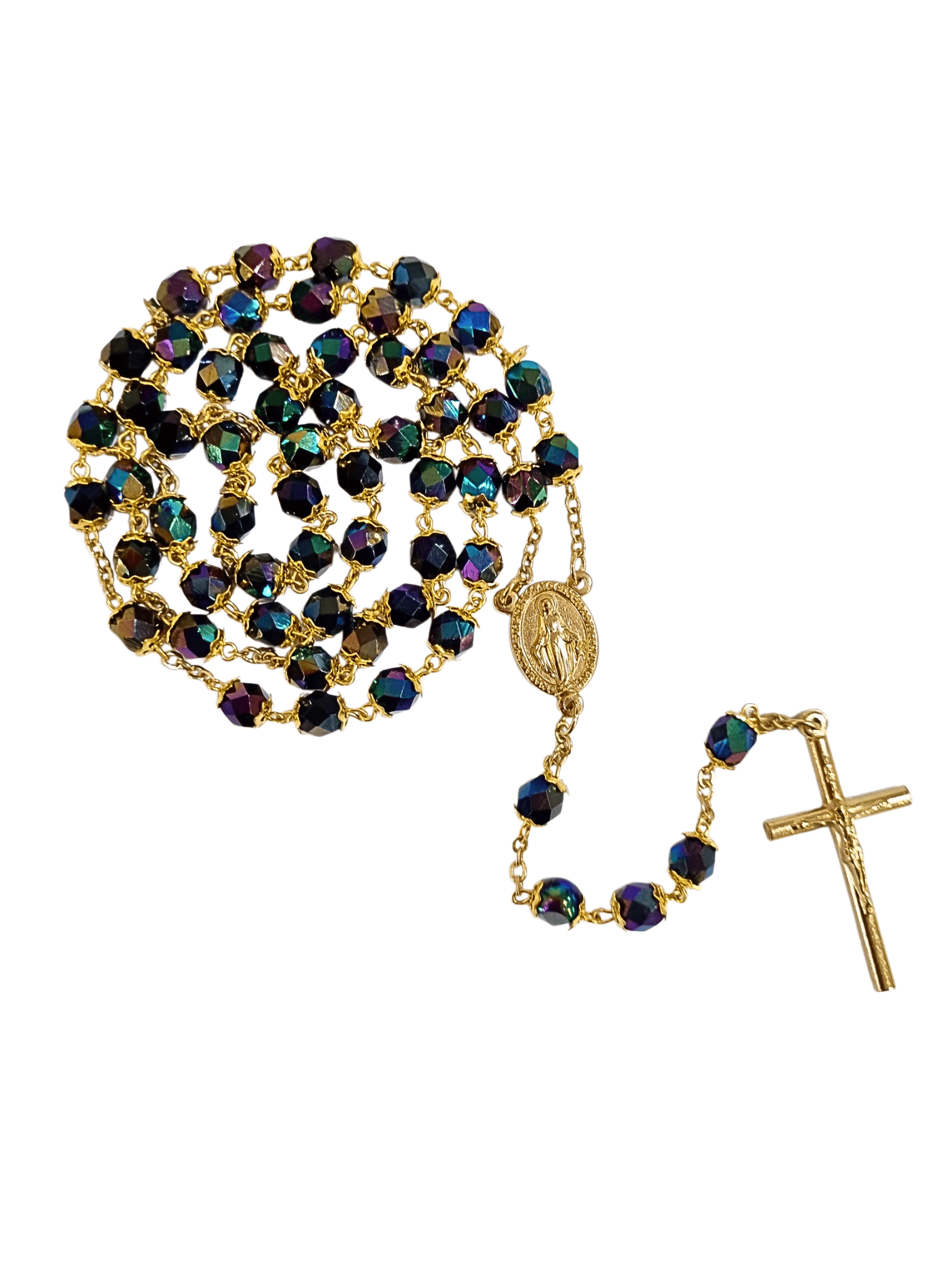 Terço Italiano de Cristal com Tulipa Furtacor 6 mm-TerraCotta Arte Sacra