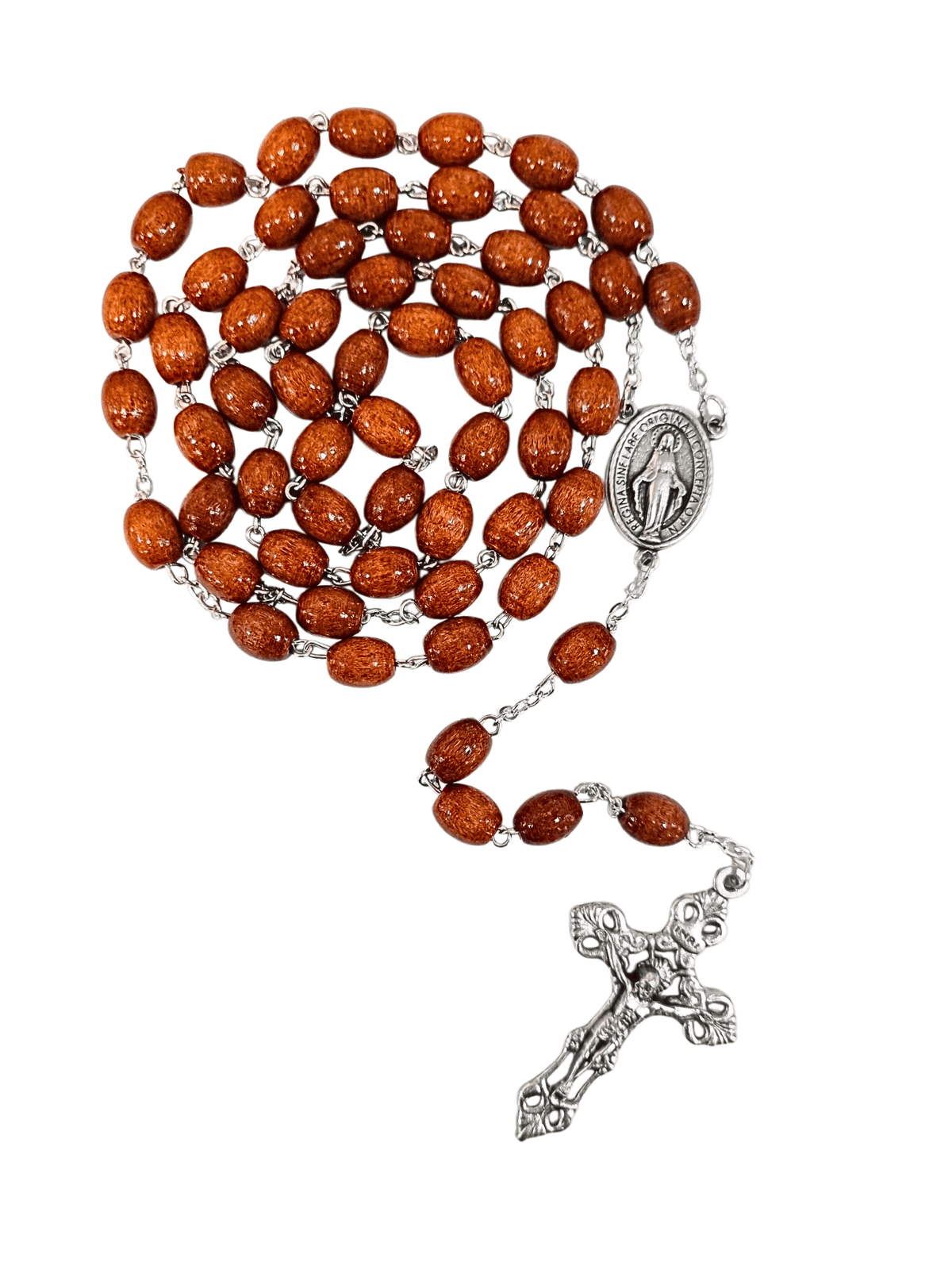 Terço Italiano de Madeira Marrom 8 mm-TerraCotta Arte Sacra