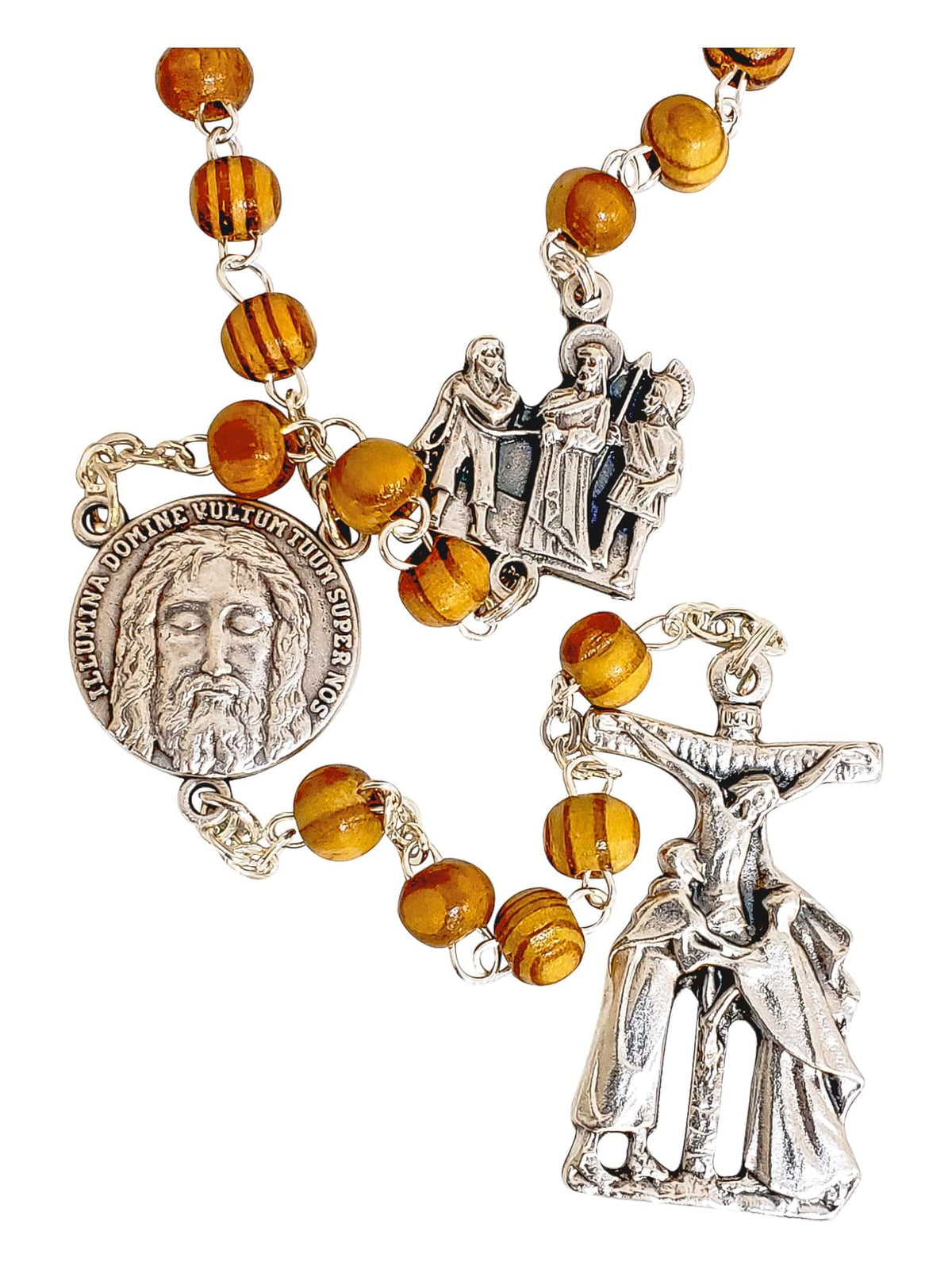 Terço Italiano de Madeira Via Sacra-TerraCotta Arte Sacra