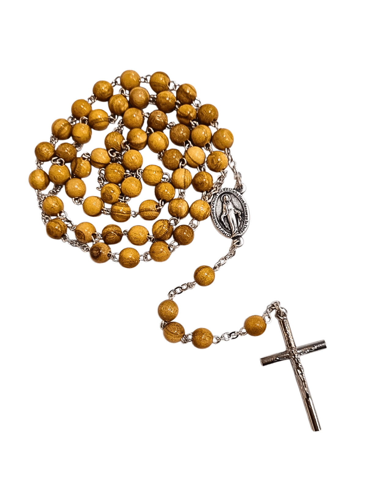 Terço Italiano de Madeira de Oliveira 6 mm-TerraCotta Arte Sacra