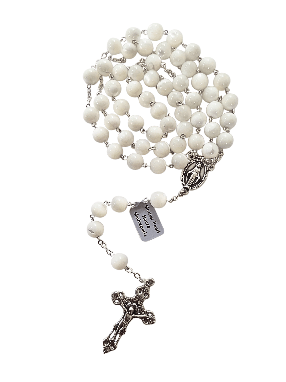 Terço Italiano de Madrepérola 8 mm-TerraCotta Arte Sacra