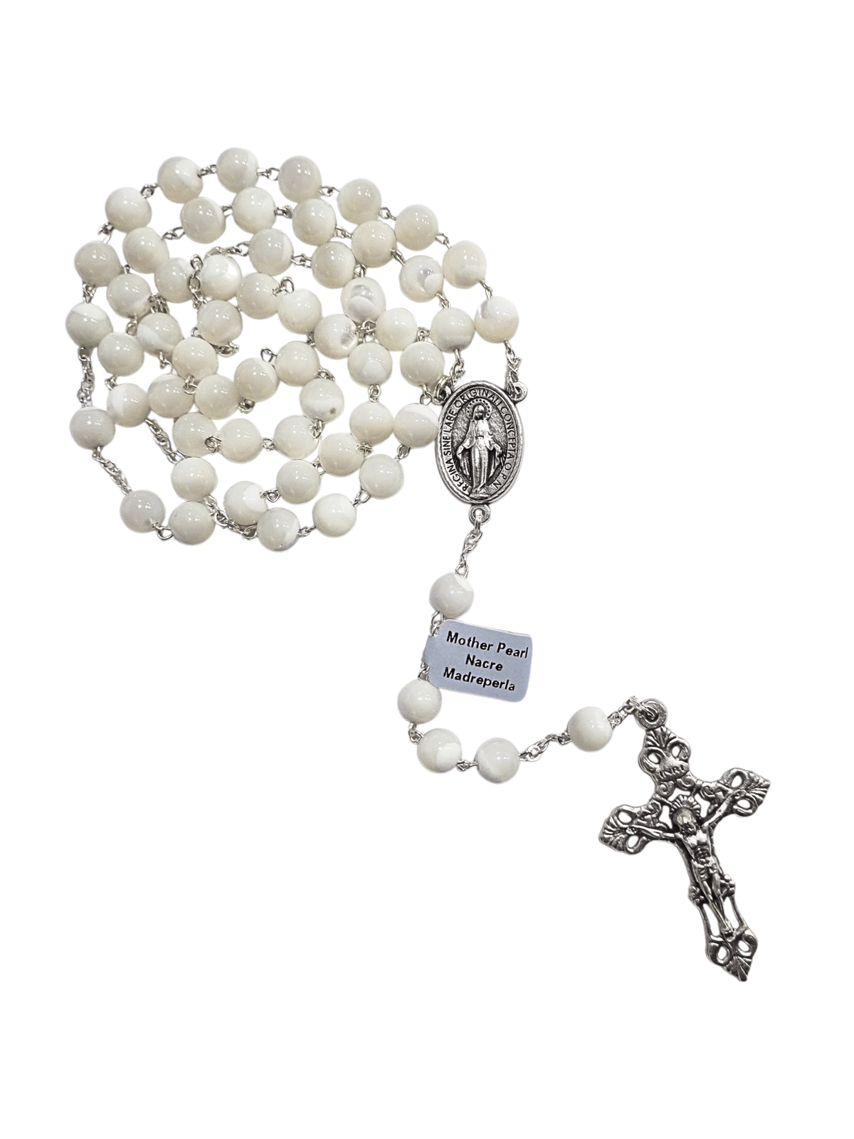 Terço Italiano de Madrepérola 8 mm-TerraCotta Arte Sacra