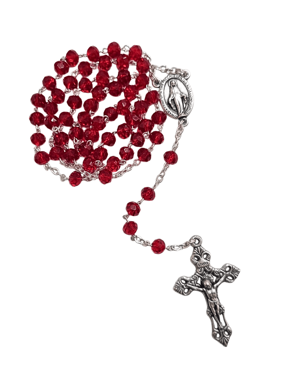 Terço Italiano de Murano Vermelho 6 mm-TerraCotta Arte Sacra