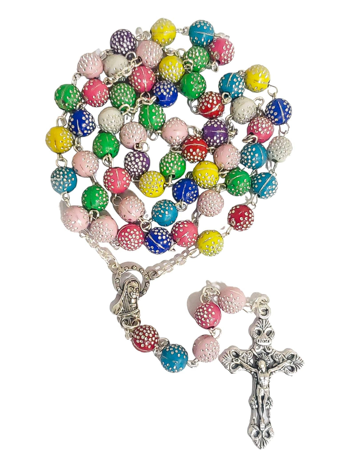 Terço Italiano de Polietileno Colorido-TerraCotta Arte Sacra