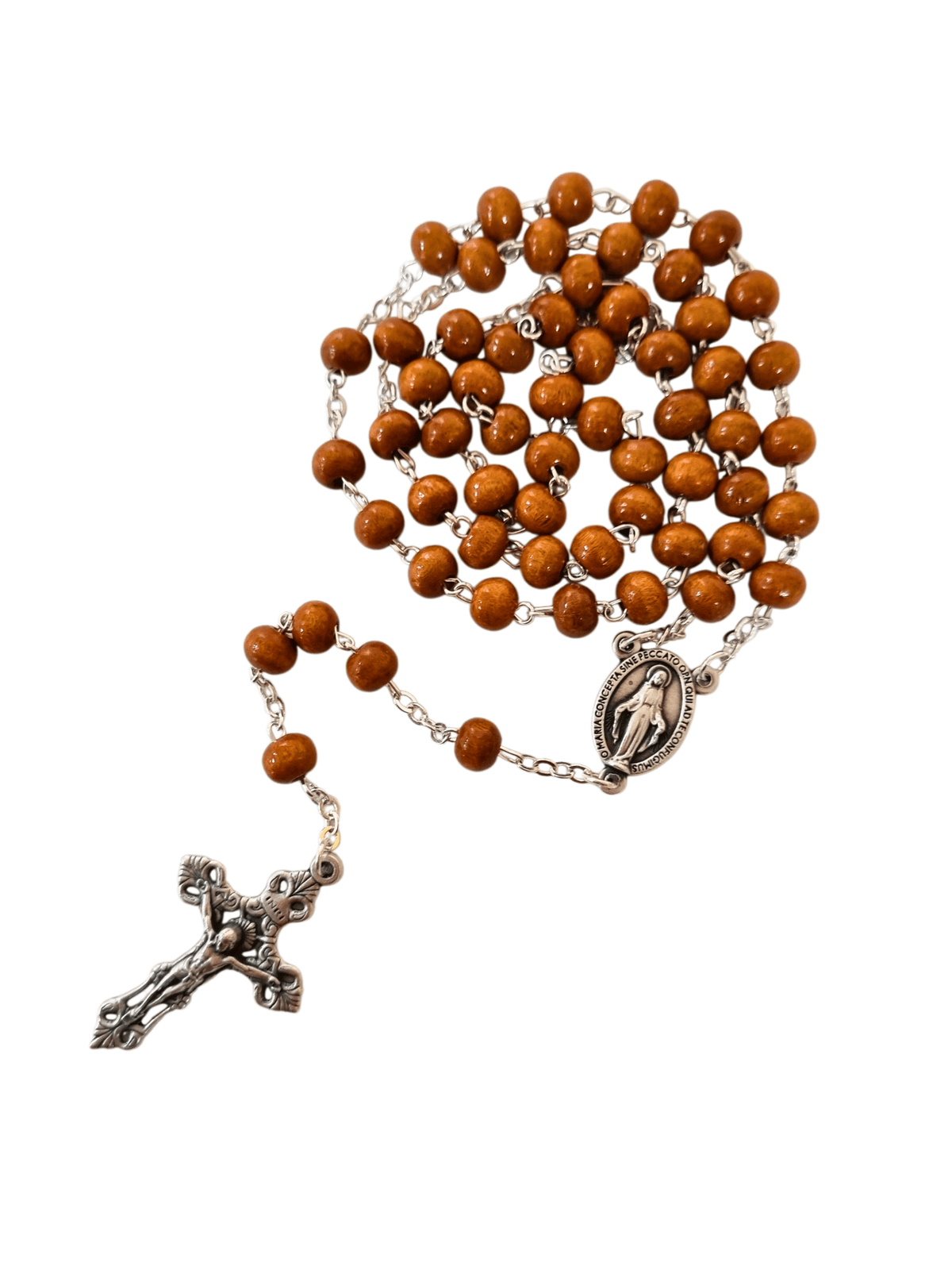Terço Italiano em Madeira 6 mm-TerraCotta Arte Sacra