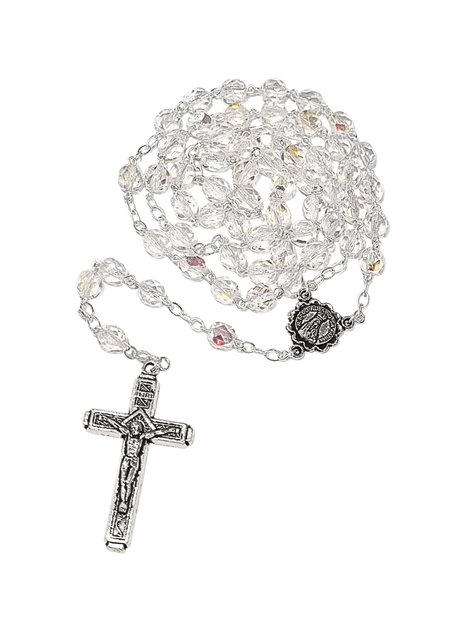 Terço de Cristal Nobre Feito em Fátima Portugal-TerraCotta Arte Sacra