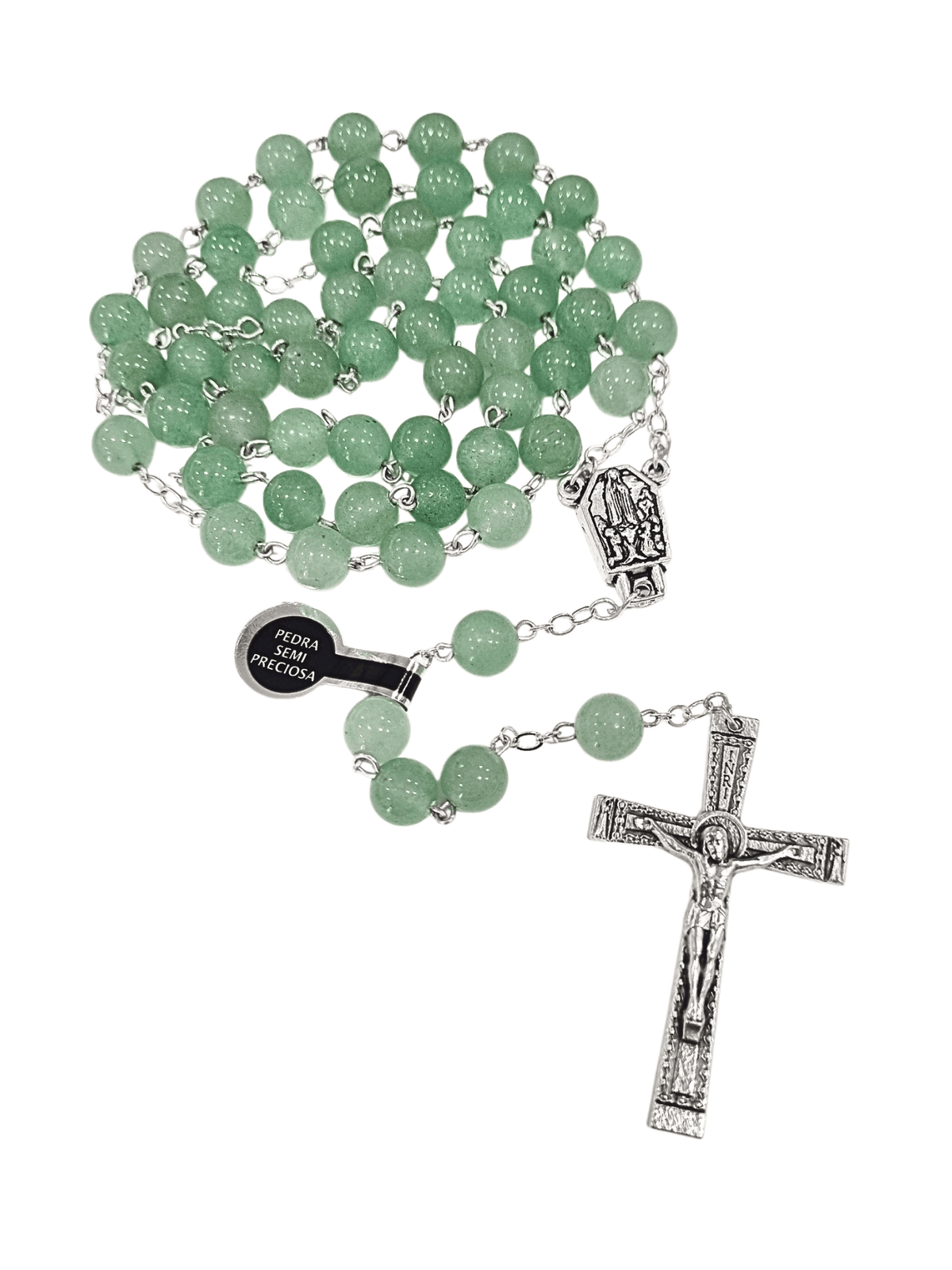 Terço de Pedra Natural Aventurina-TerraCotta Arte Sacra