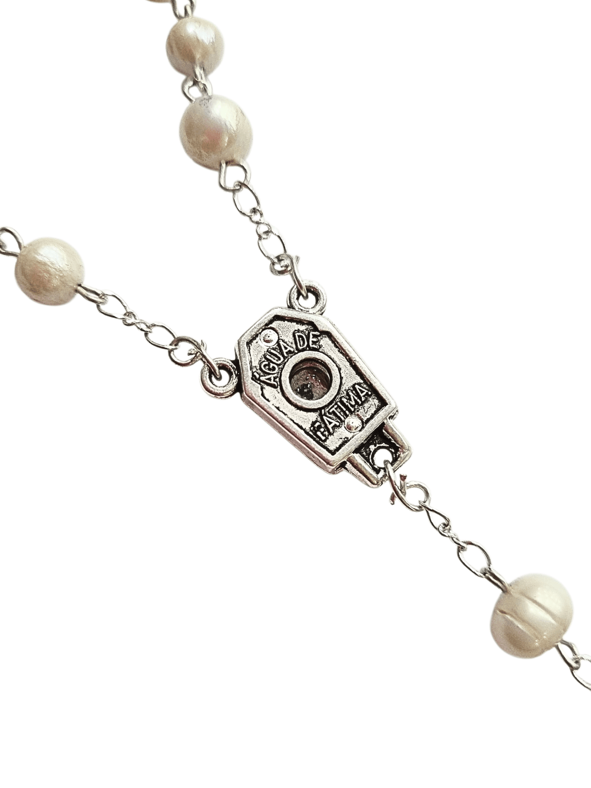 Terço de Pérola Barroca Português com Água de Fátima-TerraCotta Arte Sacra