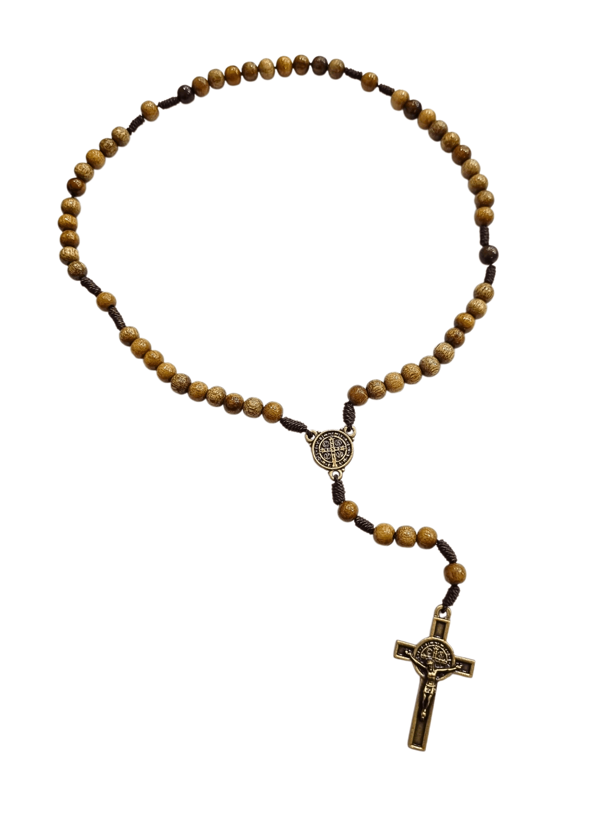 Terço de São Bento em Madeira de Imbuia-TerraCotta Arte Sacra