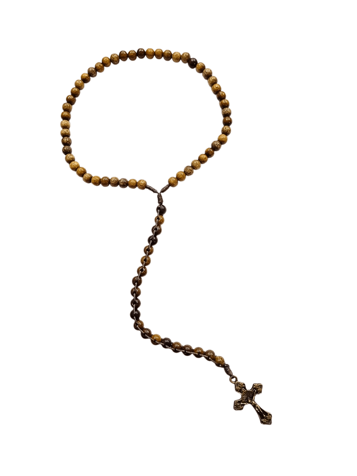 Terço em Madeira de Imbuia Reza das Mil Ave-Marias-TerraCotta Arte Sacra