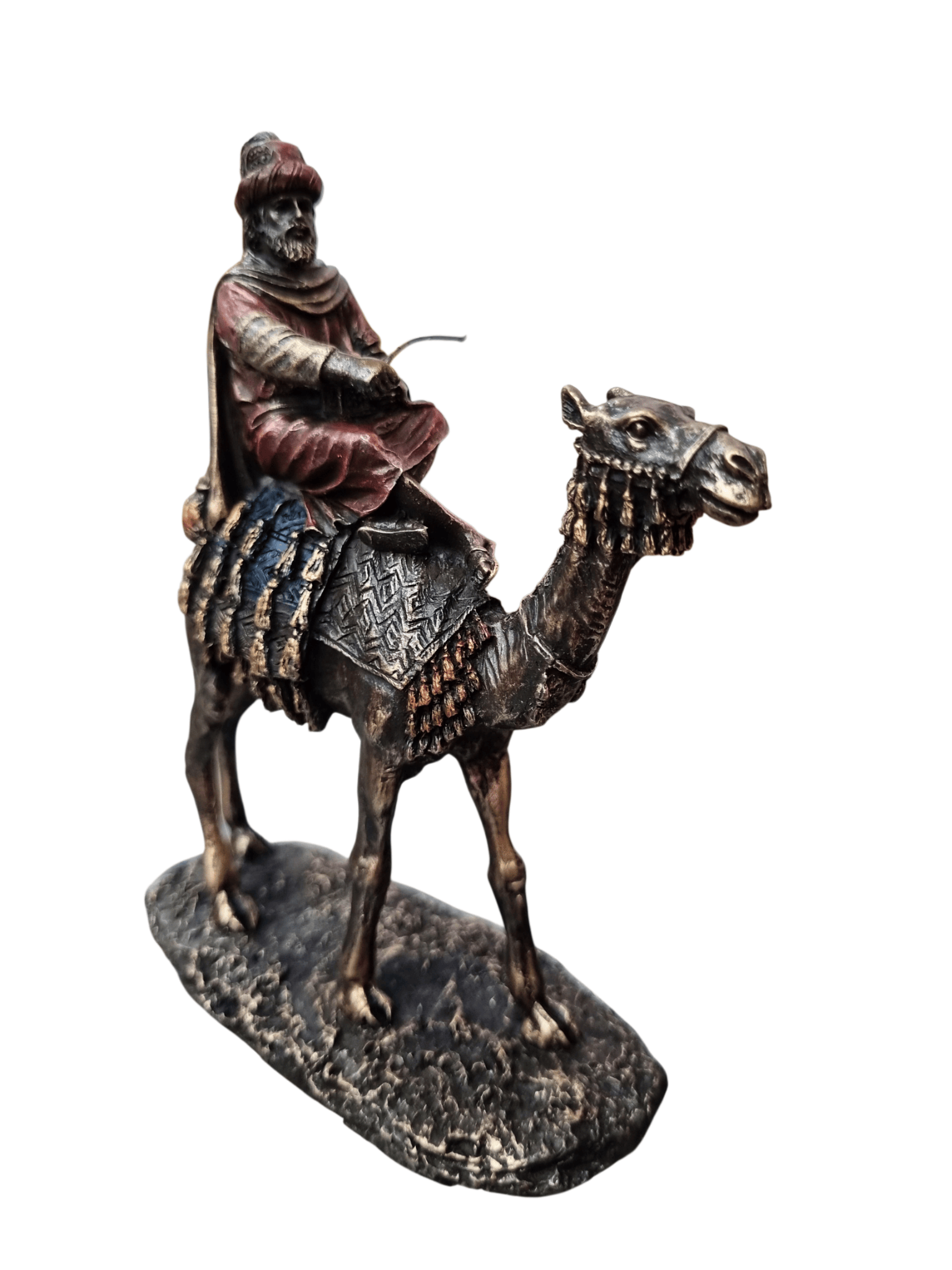Três Reis Magos em Pó de Mármore com Acabamento em Bronze 13 cm-TerraCotta Arte Sacra