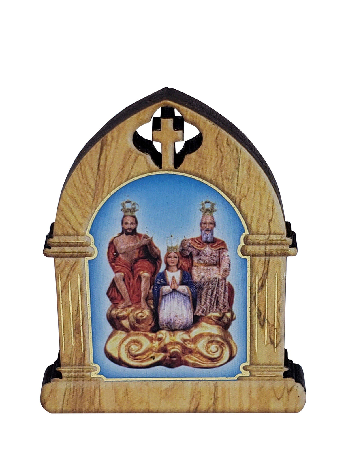 Adorno Divino Pai Eterno em Madeira Italiana-TerraCotta Arte Sacra