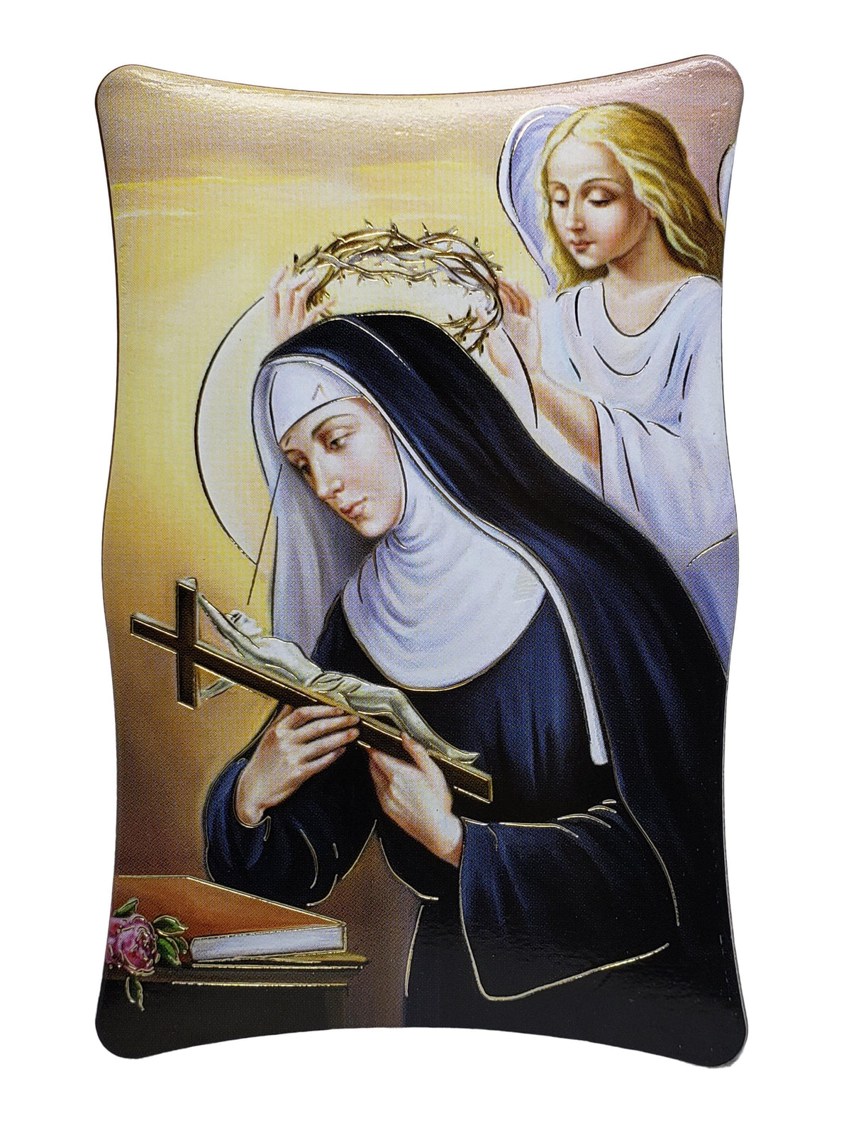 Adorno Italiano Santa Rita-TerraCotta Arte Sacra