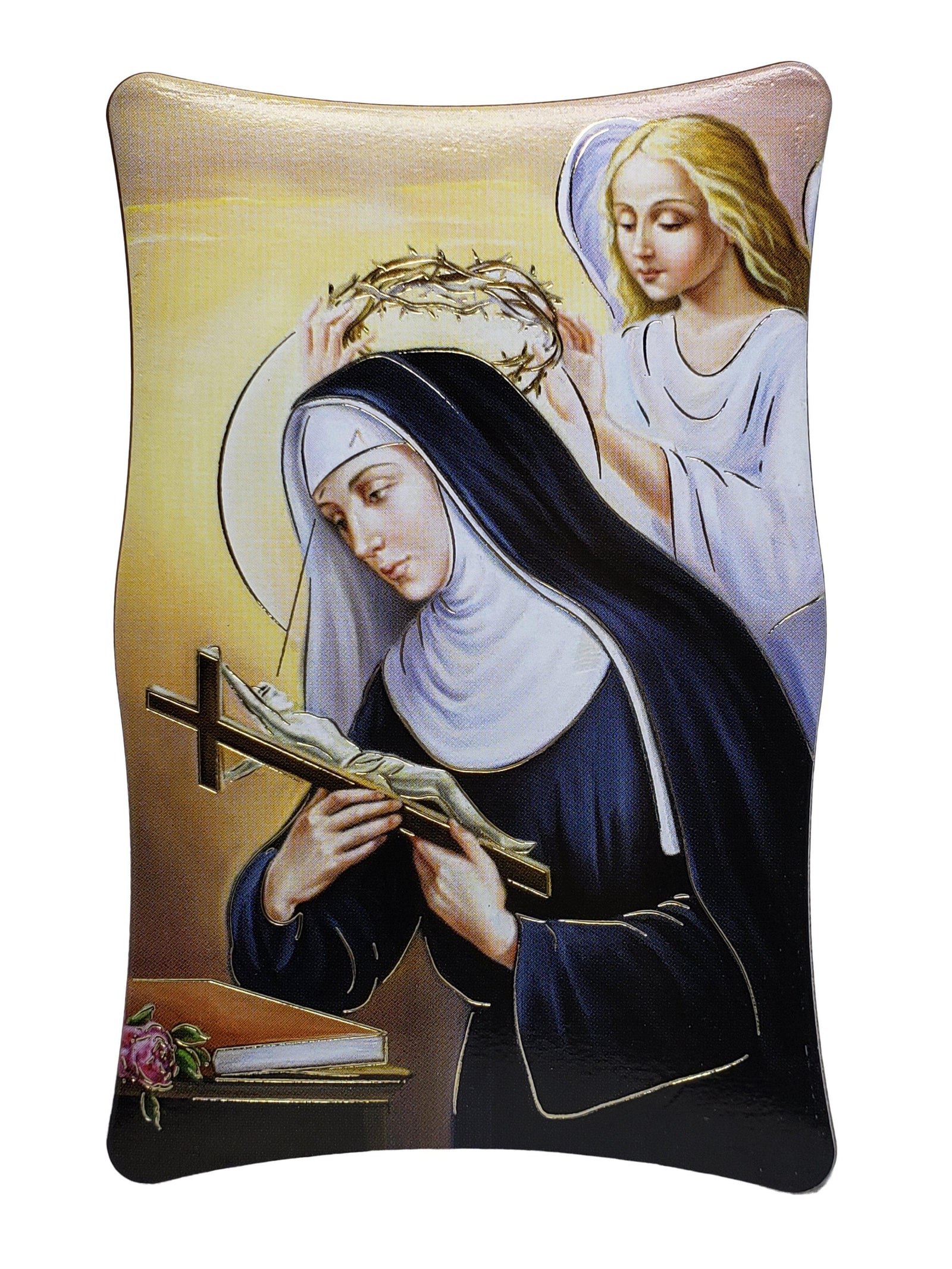 Adorno Italiano Santa Rita-TerraCotta Arte Sacra