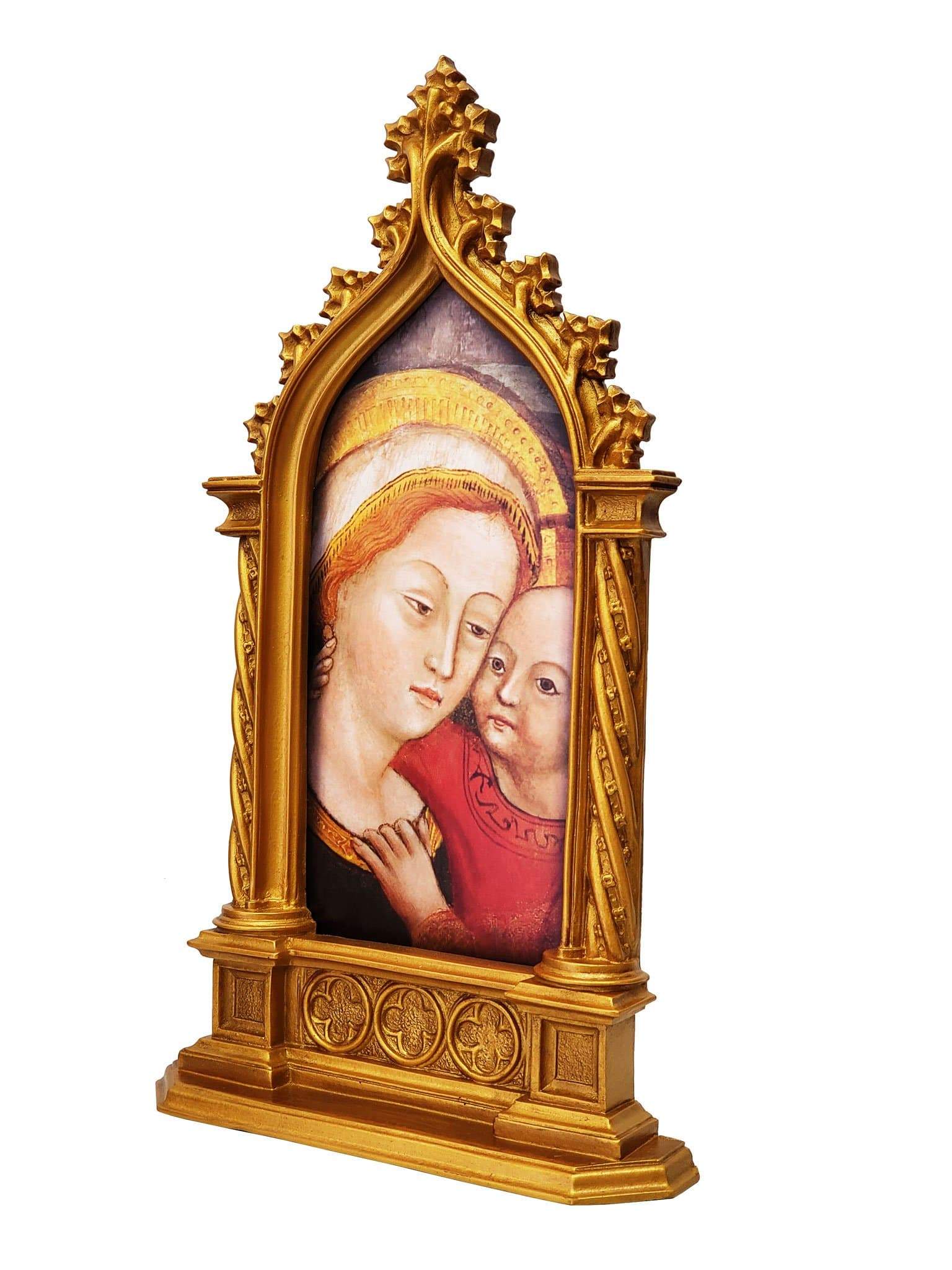Adorno de Mesa ou Parede de Nossa Senhora do Bom Conselho Pó de Mármore 45 cm-TerraCotta Arte Sacra