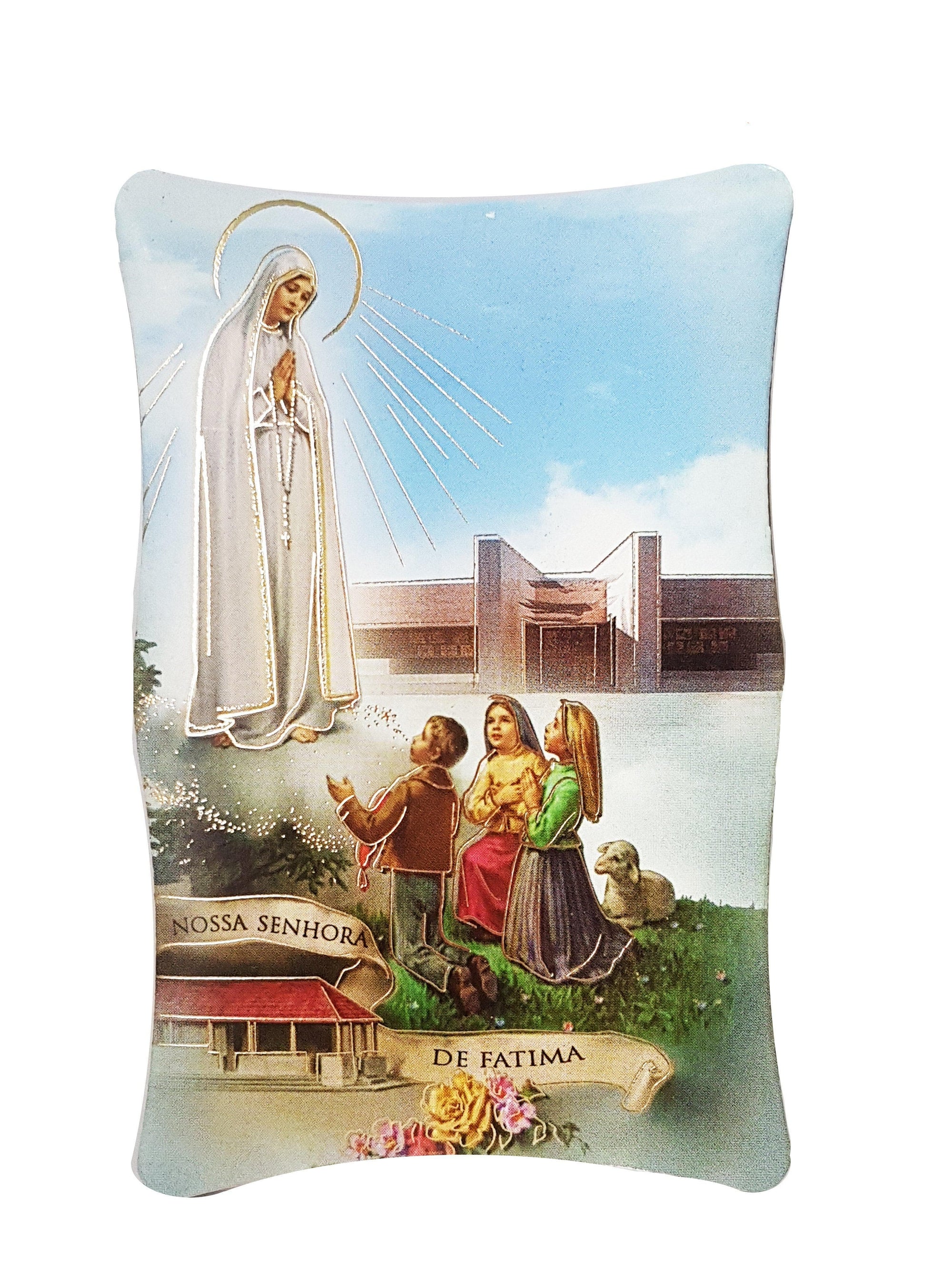 Adorno de Nossa Senhora de Fátima-TerraCotta Arte Sacra