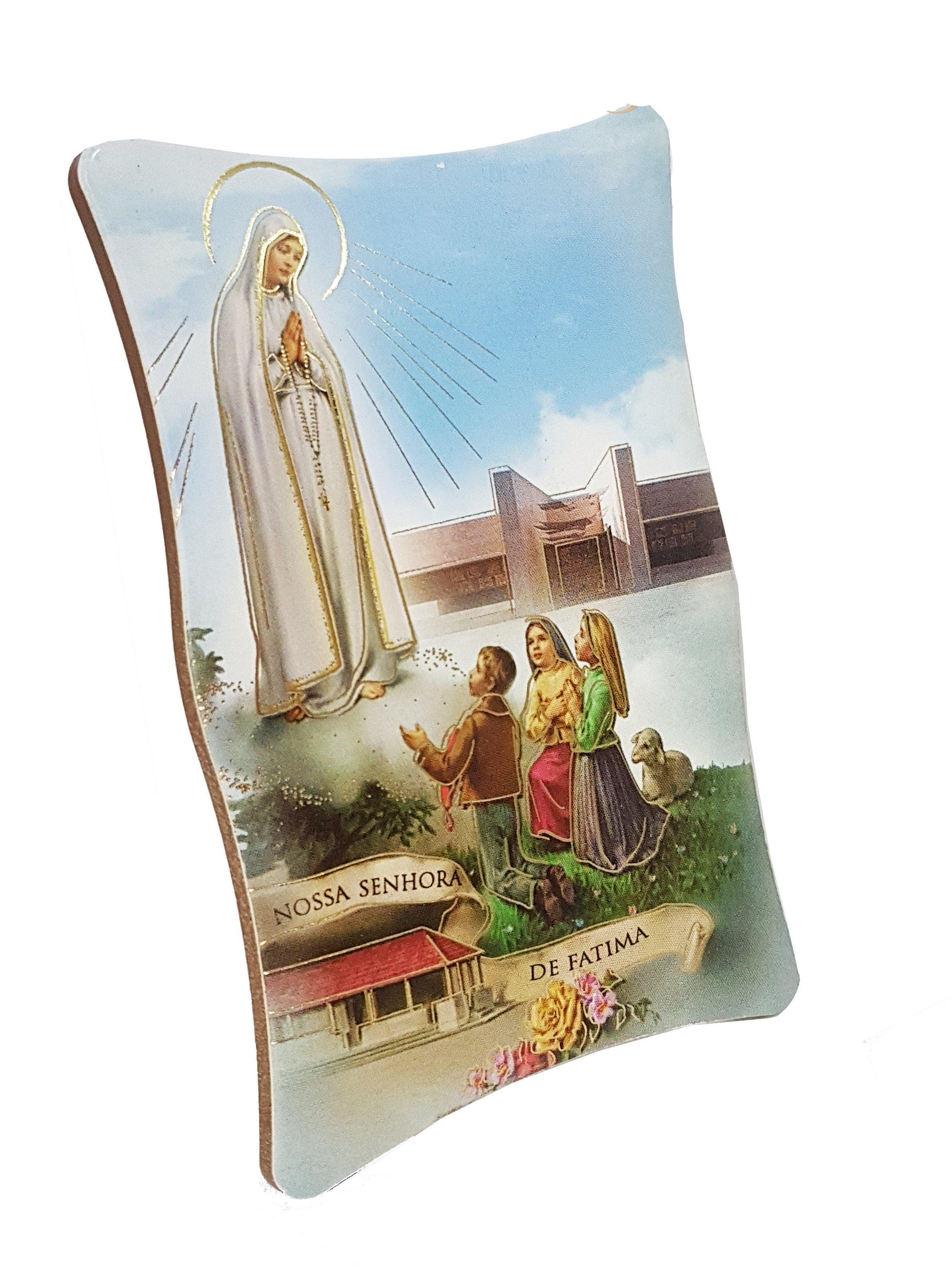 Adorno de Nossa Senhora de Fátima-TerraCotta Arte Sacra
