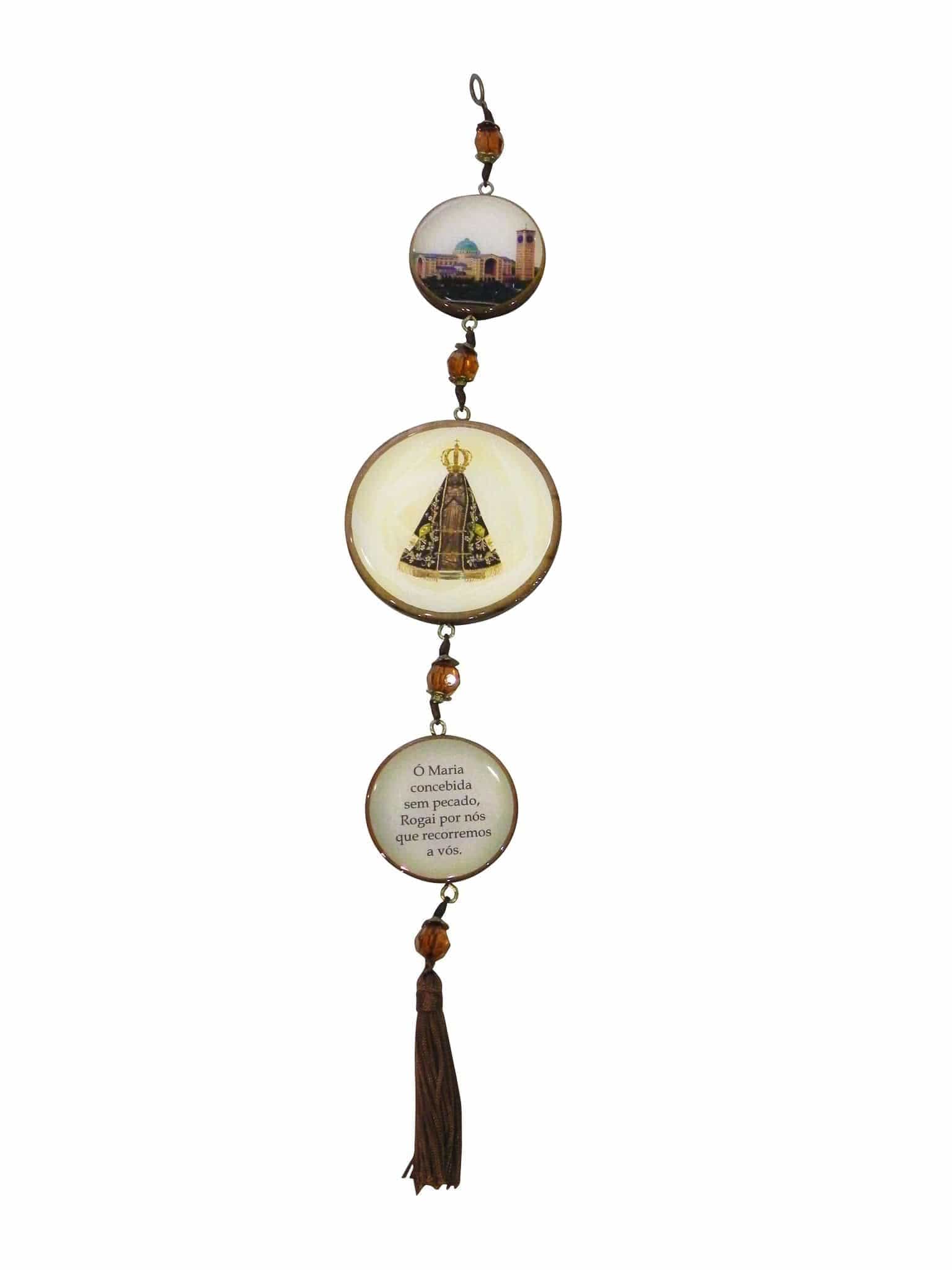 Adorno de Porta Nossa Senhora Aparecida-TerraCotta Arte Sacra