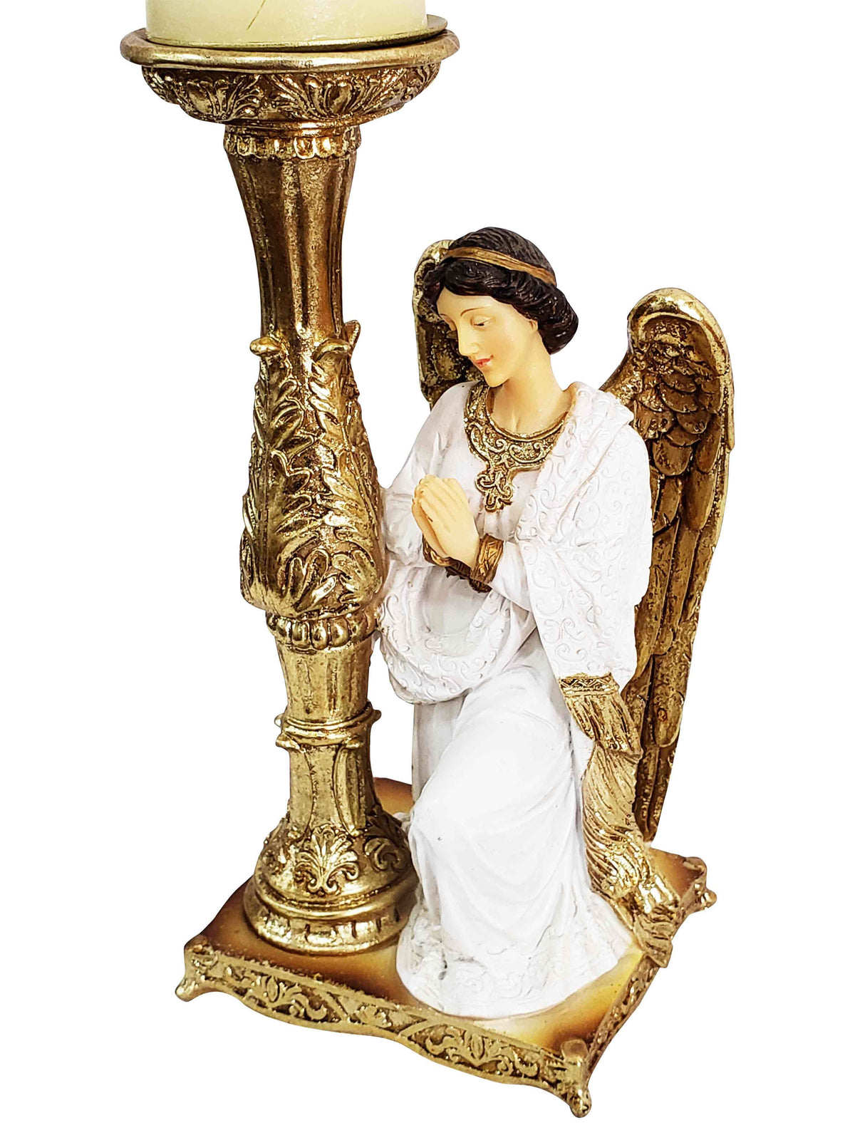 Anjo Adorador de 19 cm em Resina-TerraCotta Arte Sacra