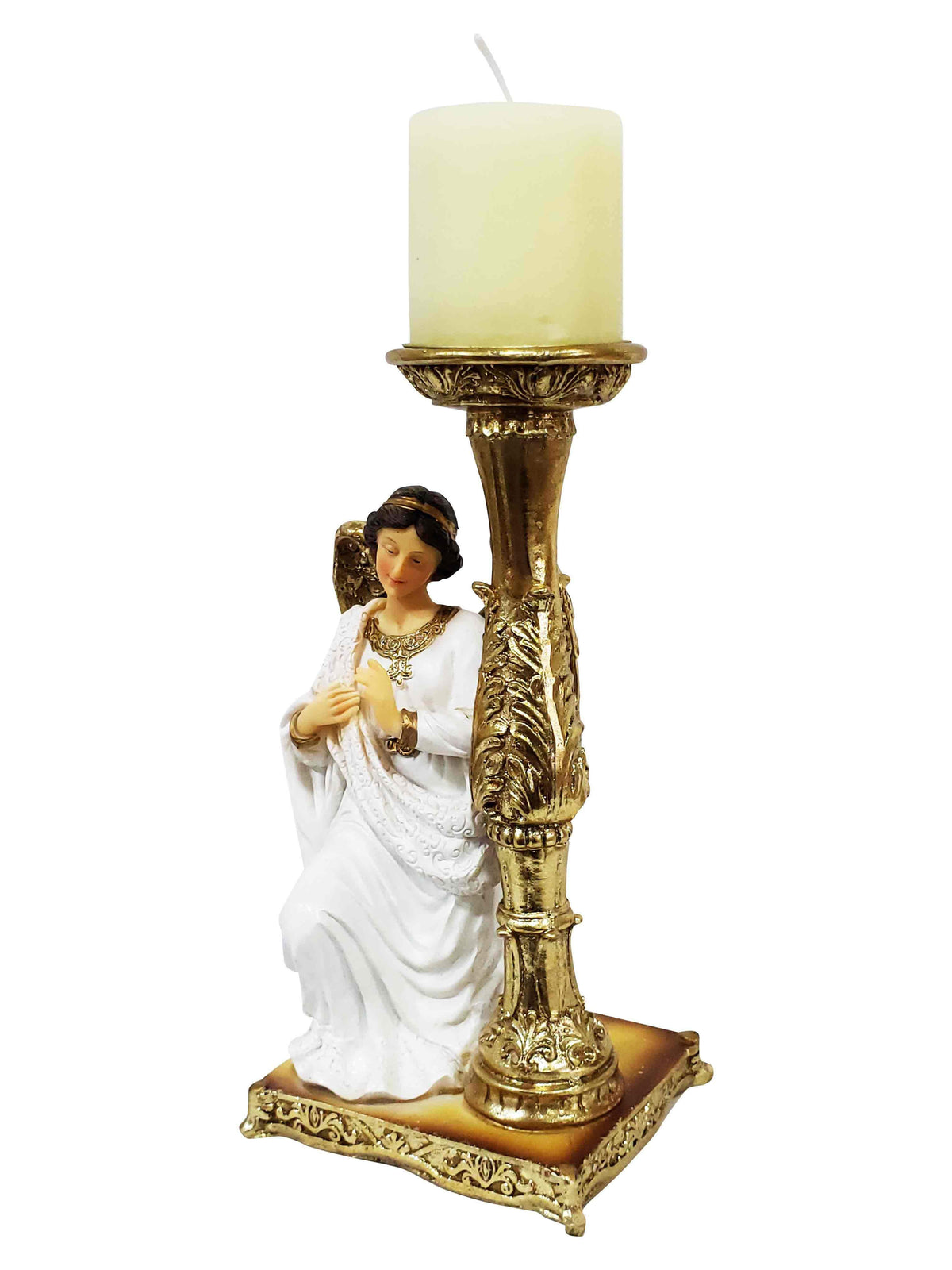 Anjo Adorador de 19 cm em Resina-TerraCotta Arte Sacra