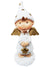 Anjo Com Vestes Brancas e Estrela Dourado 11 cm-TerraCotta Arte Sacra