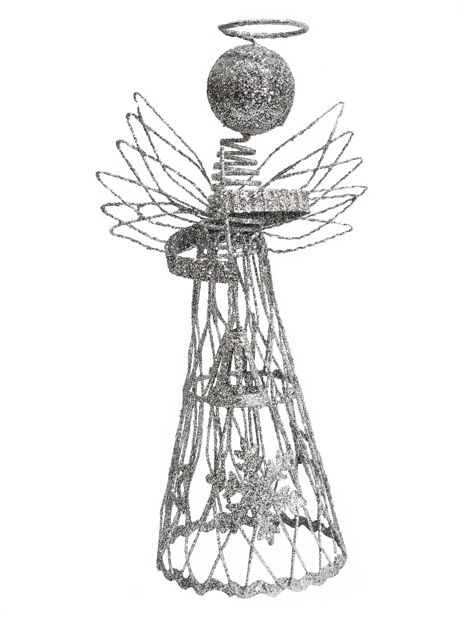 Anjo Enfeite Prateado 25 cm-TerraCotta Arte Sacra