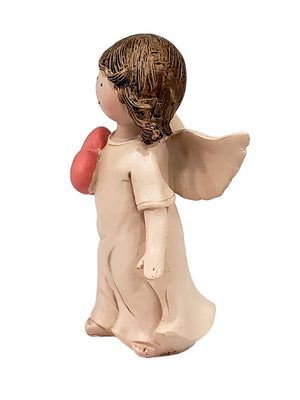 Anjo Segurando Coração-TerraCotta Arte Sacra