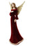Anjo com Vestes de Veludo Vermelho 35 cm-TerraCotta Arte Sacra