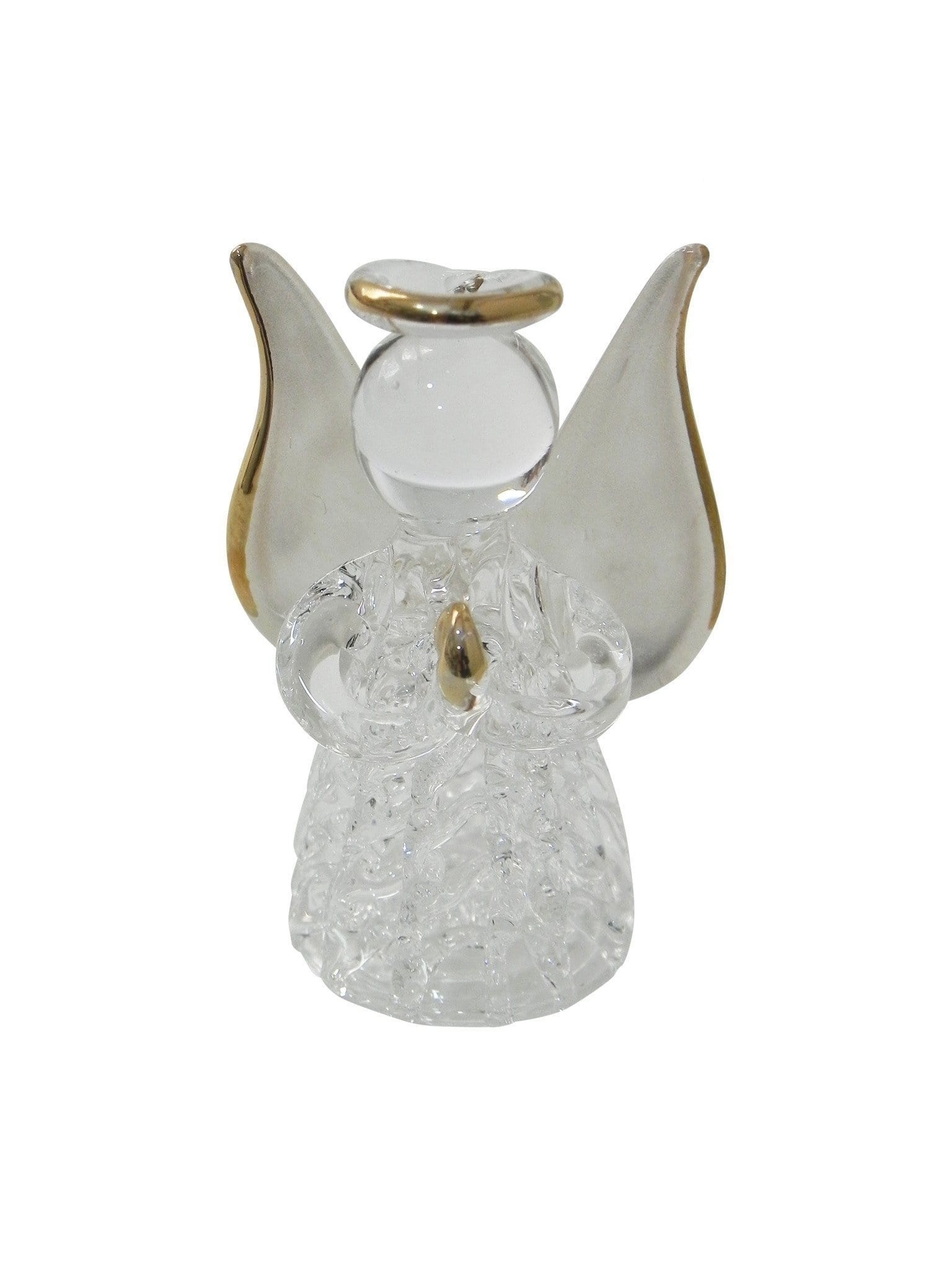 Anjo de Cristal Branco Benção-TerraCotta Arte Sacra