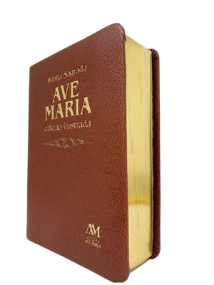 Biblia Sagrada Ed. Ilustrada Luxo Ave Maria-TerraCotta Arte Sacra