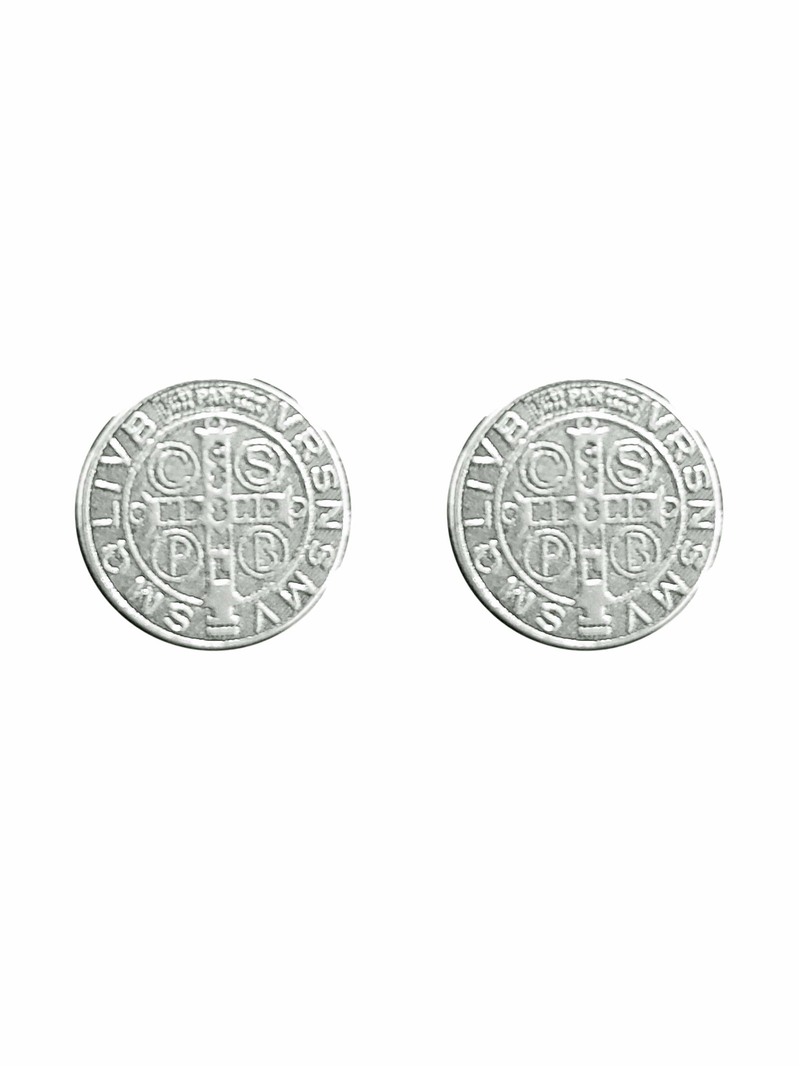 Brinco de São Bento em Prata de Lei 925-TerraCotta Arte Sacra