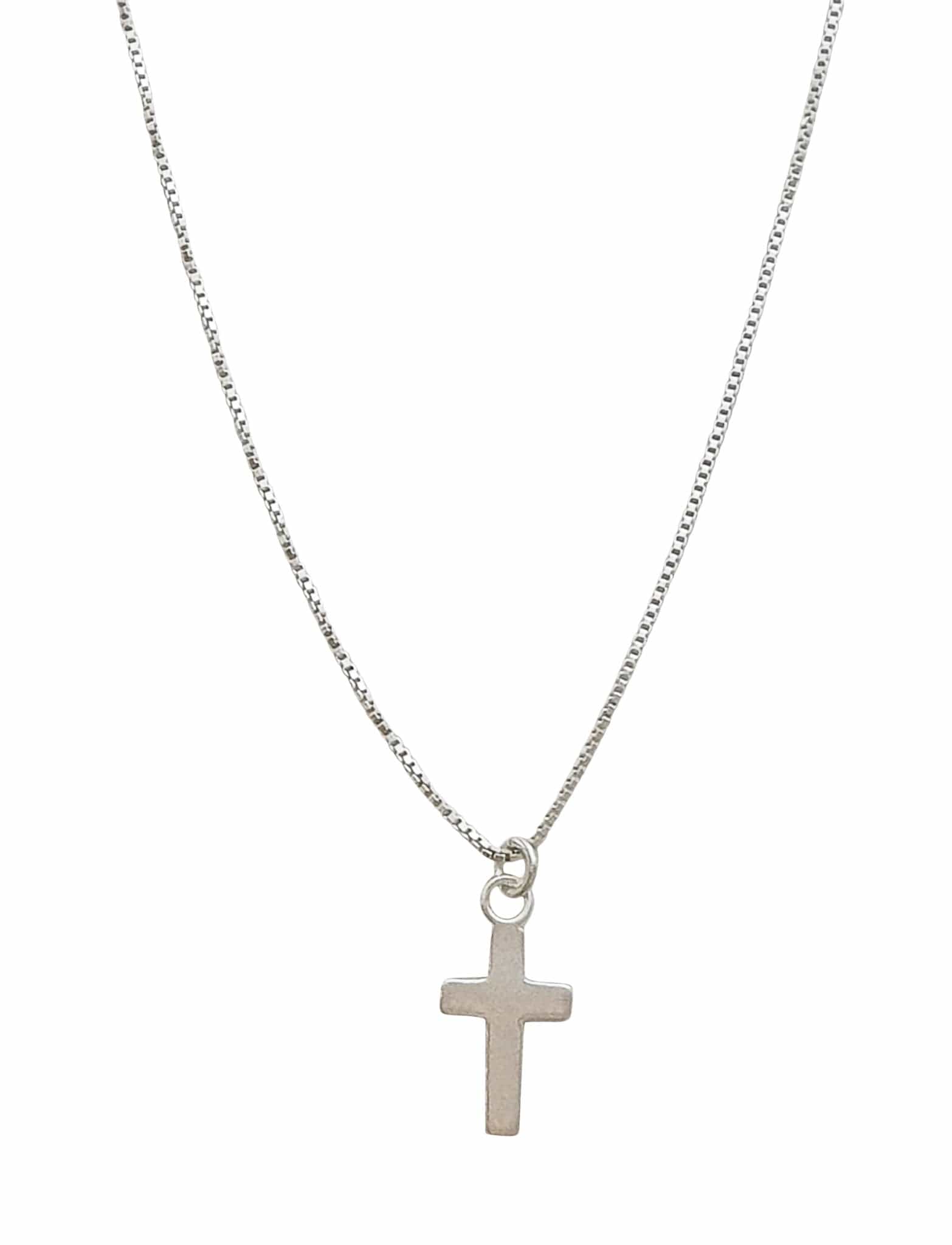 Colar Cruz Lisa de Prata de Lei 925-TerraCotta Arte Sacra