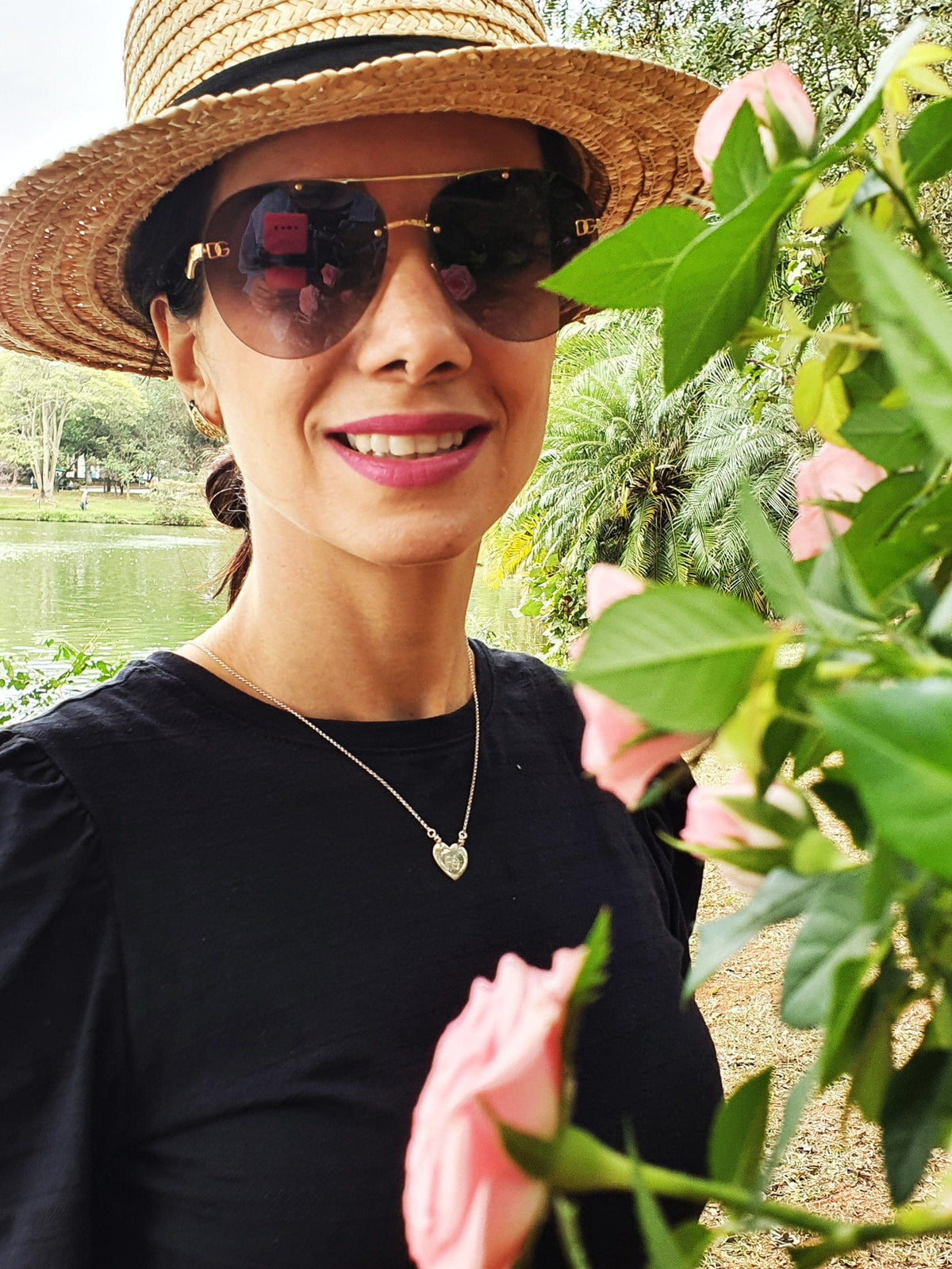 Colar Fé de Prata de Lei 925 com Zicônias Brancas-TerraCotta Arte Sacra