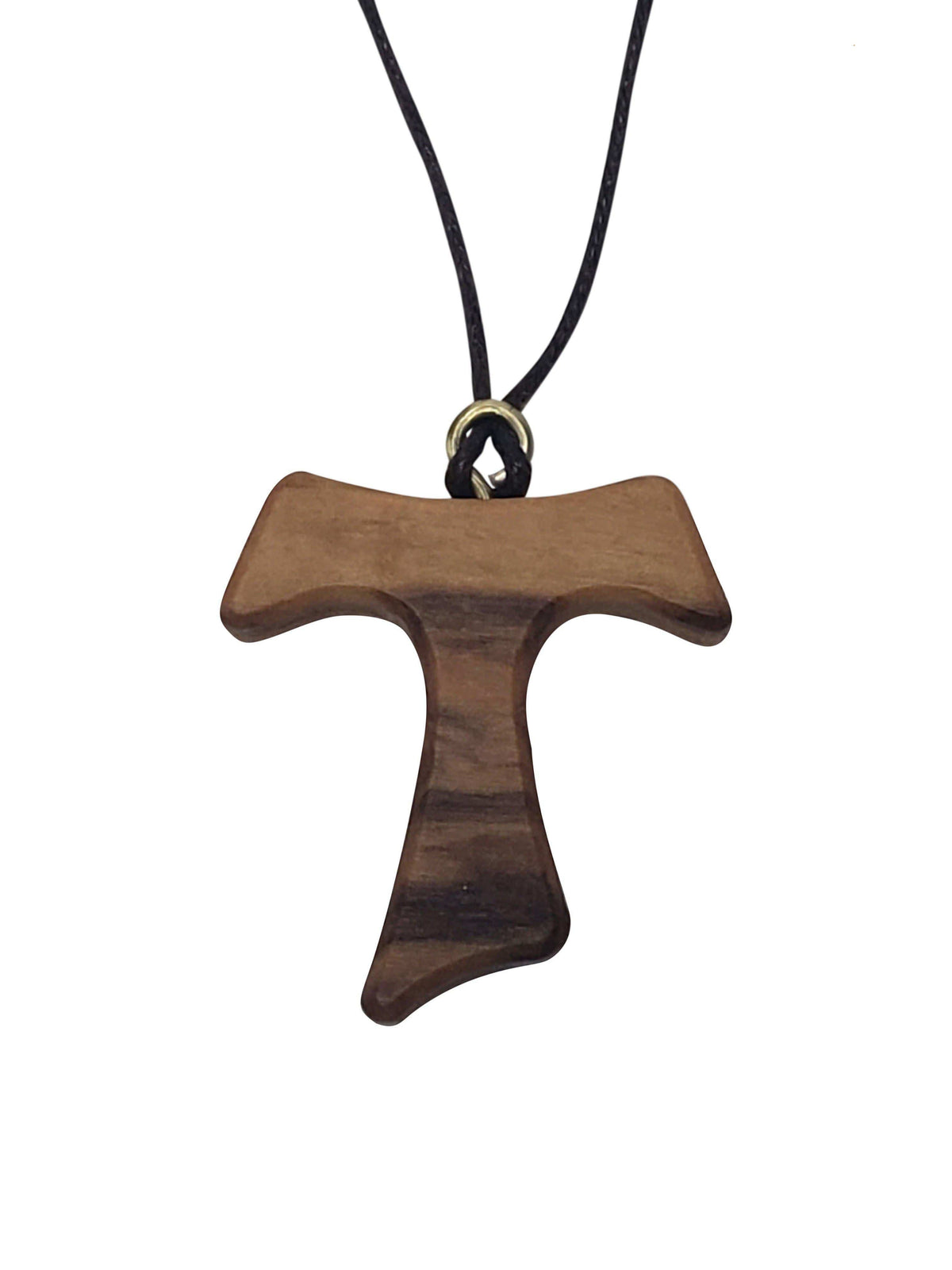 Colar Italiano Tau em Madeira Grande-TerraCotta Arte Sacra